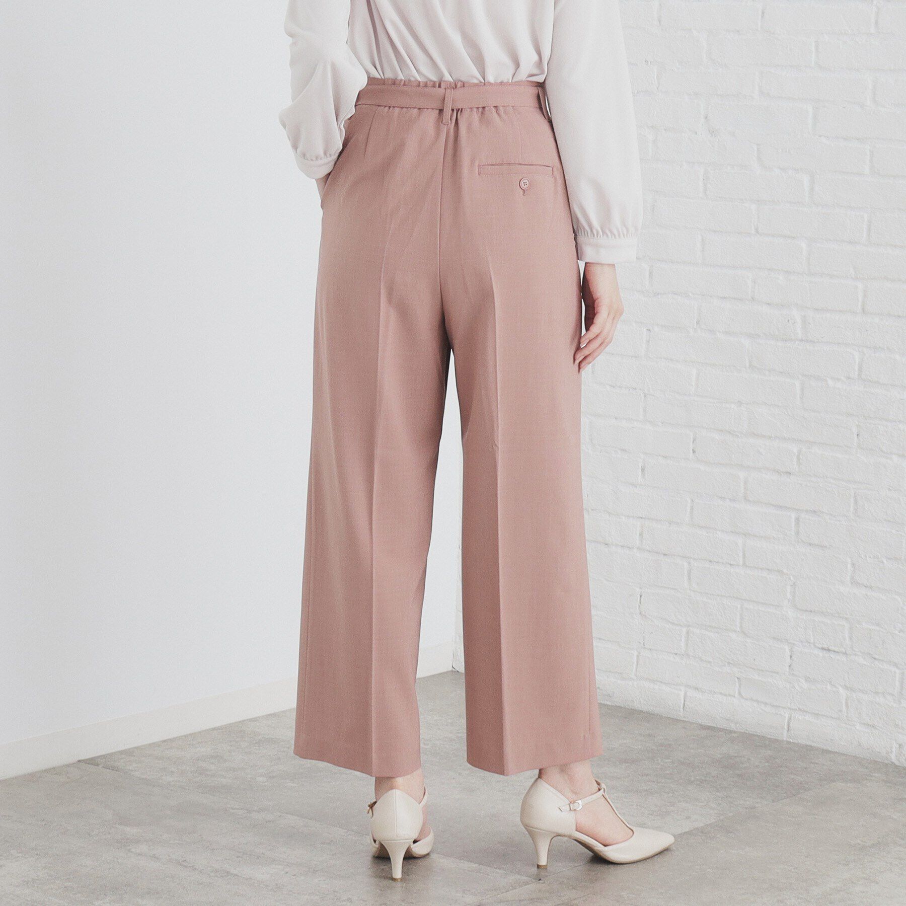 index「ストレッチベルテッドストレートパンツ【洗濯機洗い可/防シワ】」|その他|