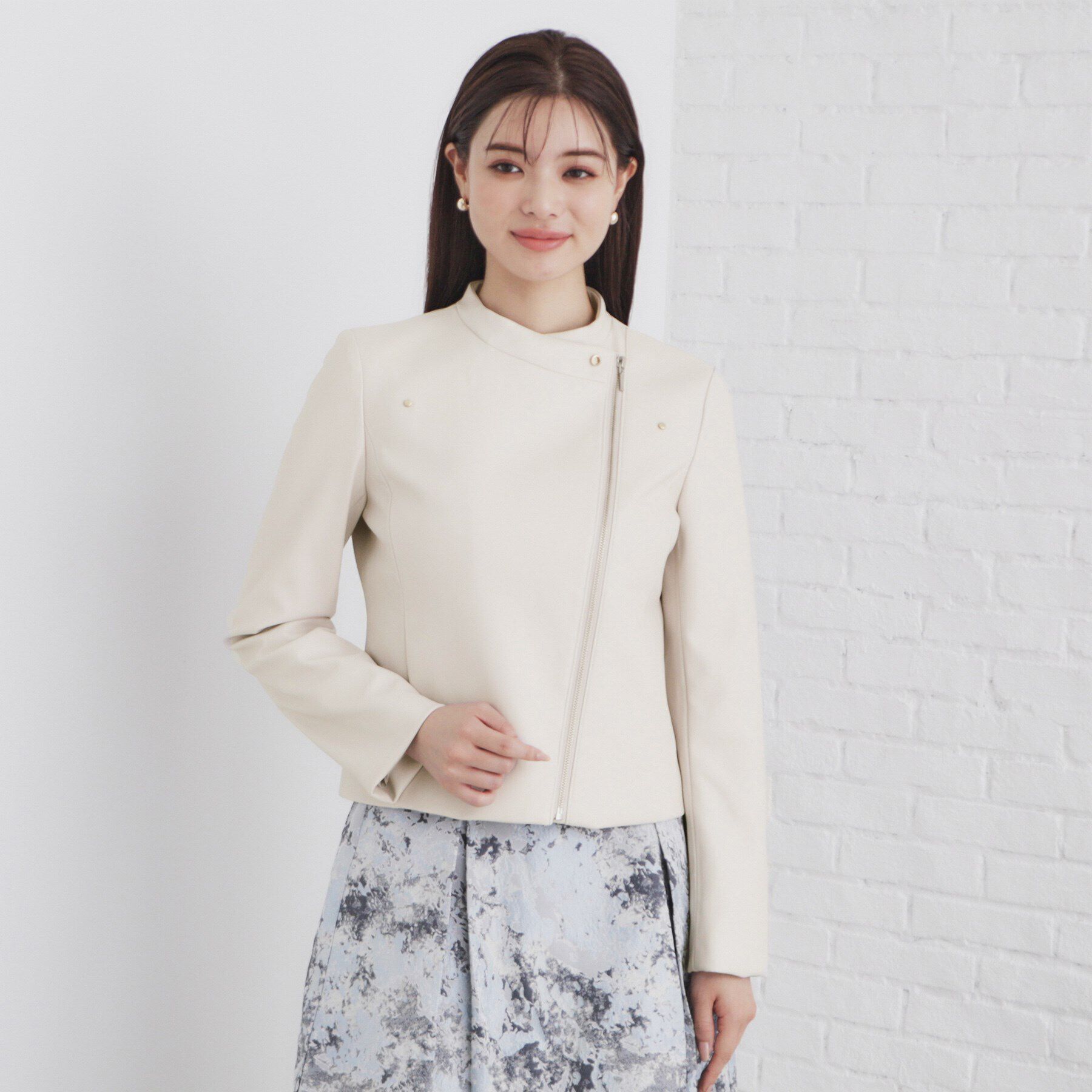 index「ストレッチライダースジャケット【洗える】」|ライダースジャケット|