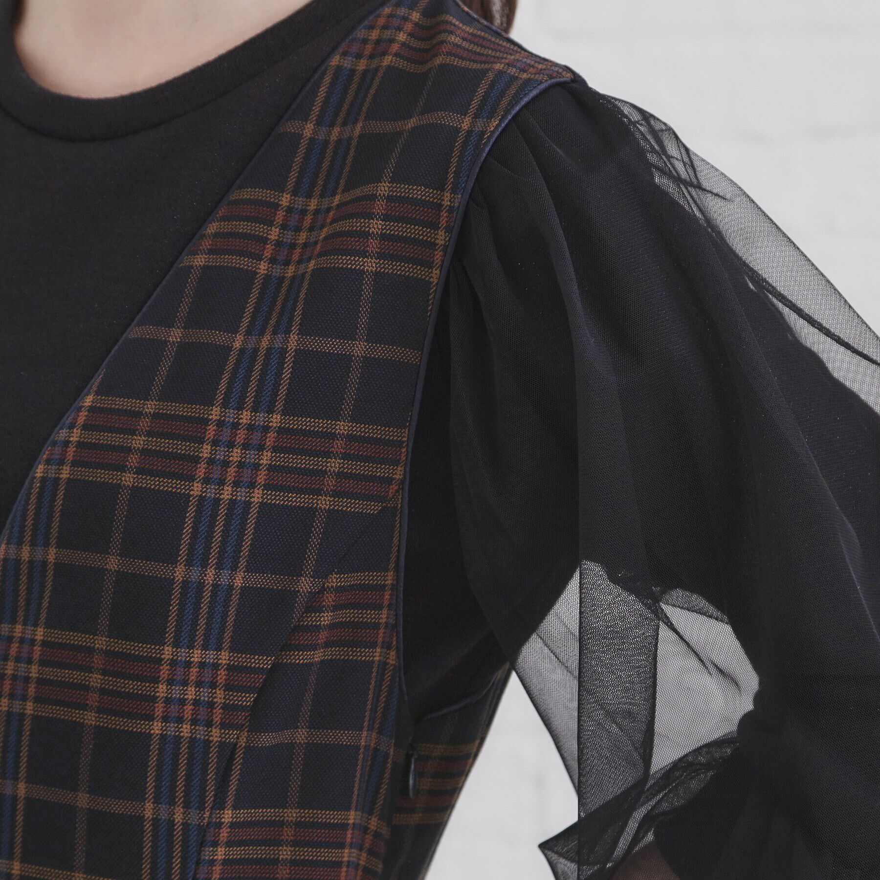 index「チェックジャンスカワンピース【洗濯機洗い可/イージーアイロン】」|ワンピース|