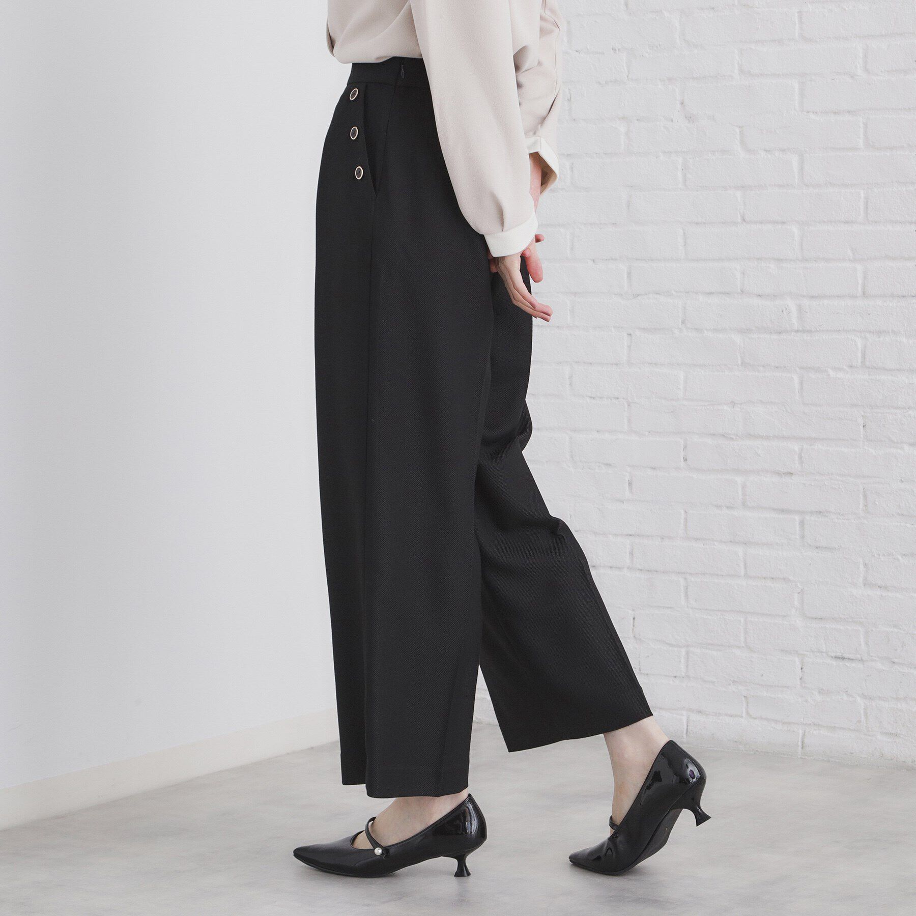 index「《BAILA掲載》ストレッチマリンワイドパンツ/セットアップ対応【洗濯機洗い可/イージーアイロン】」|その他|