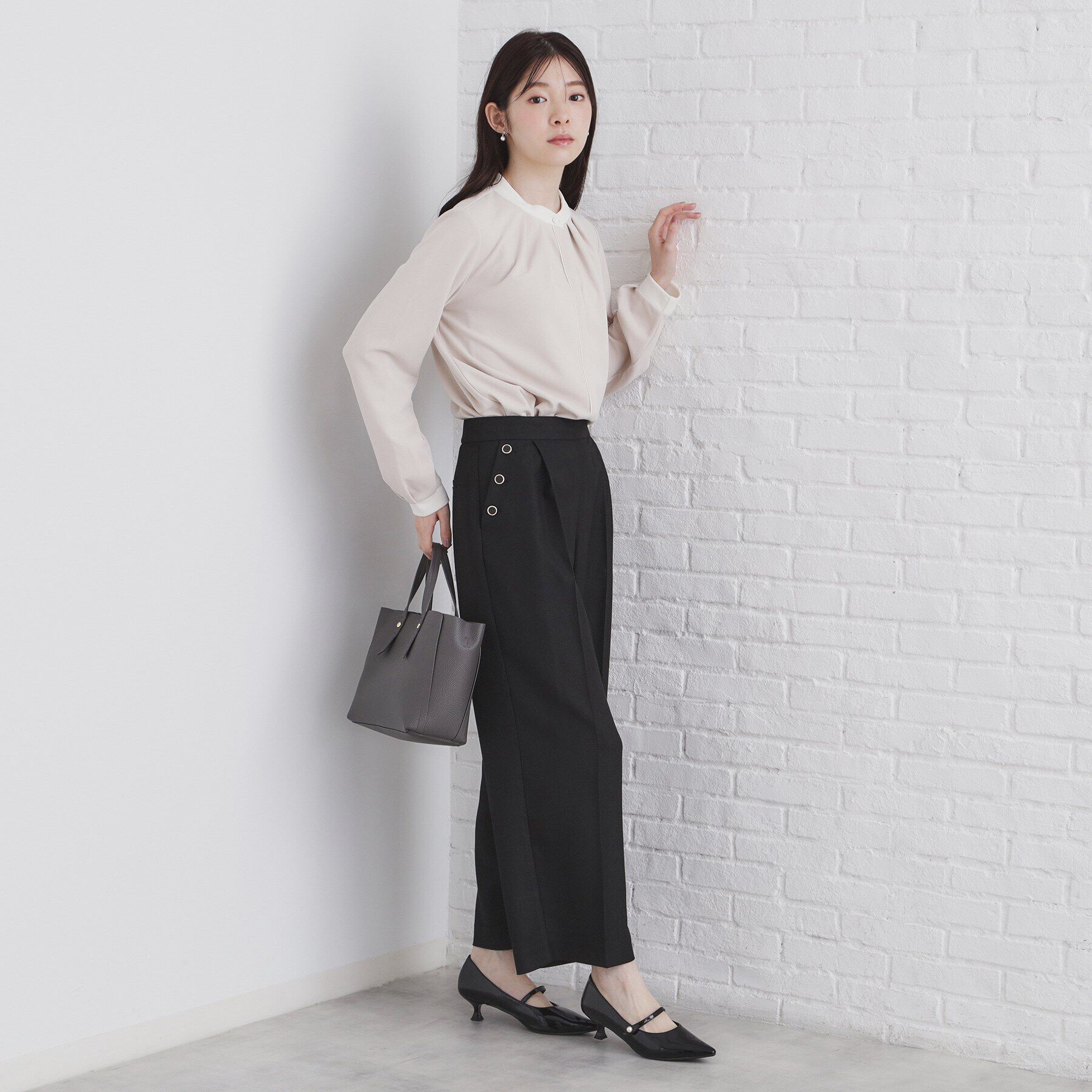 index「《BAILA掲載》ストレッチマリンワイドパンツ/セットアップ対応【洗濯機洗い可/イージーアイロン】」|その他|