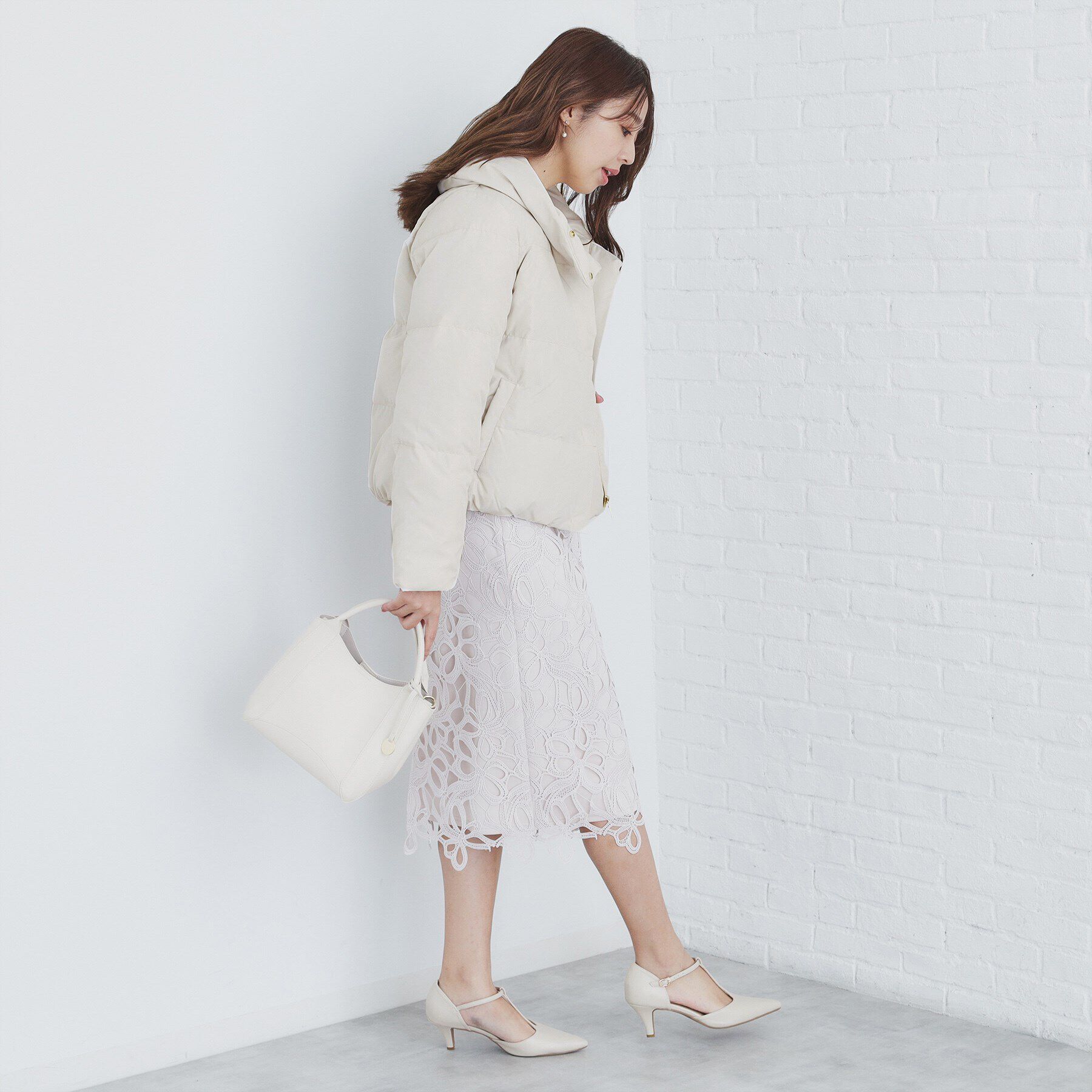 index「《美人百花掲載》河田ダウン ショートコート【洗濯機洗い可/撥水/静電気防止裏地】」|ダウン|