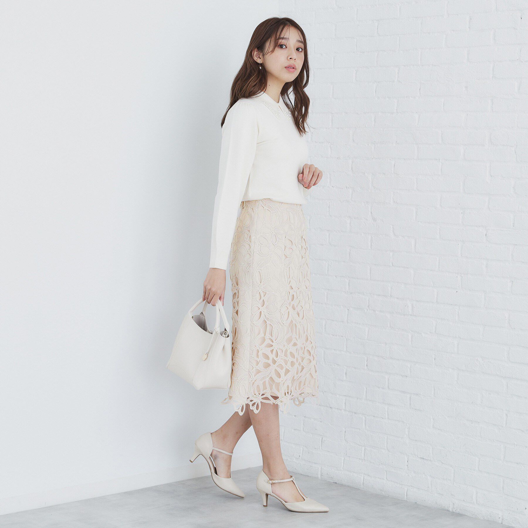 index「リボンレースタイトスカート【洗濯機洗い可】」|スカート|