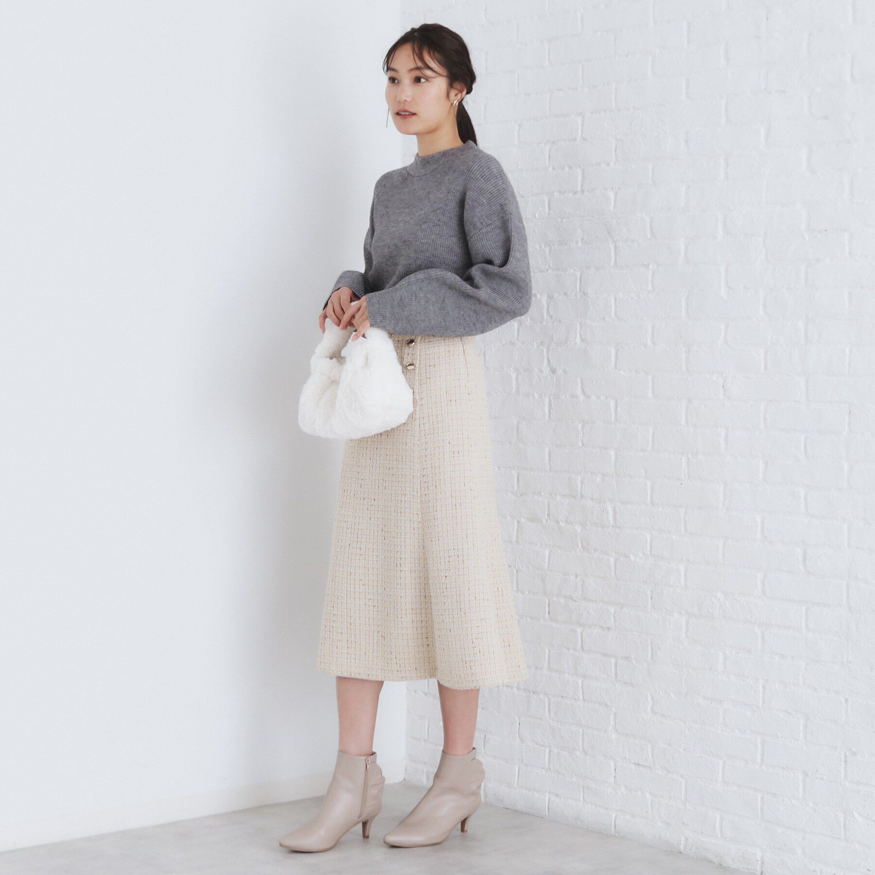 index「《6color/S-LLsize》片畦ハイネックニット【洗濯機洗い可】」|ニット・セーター|