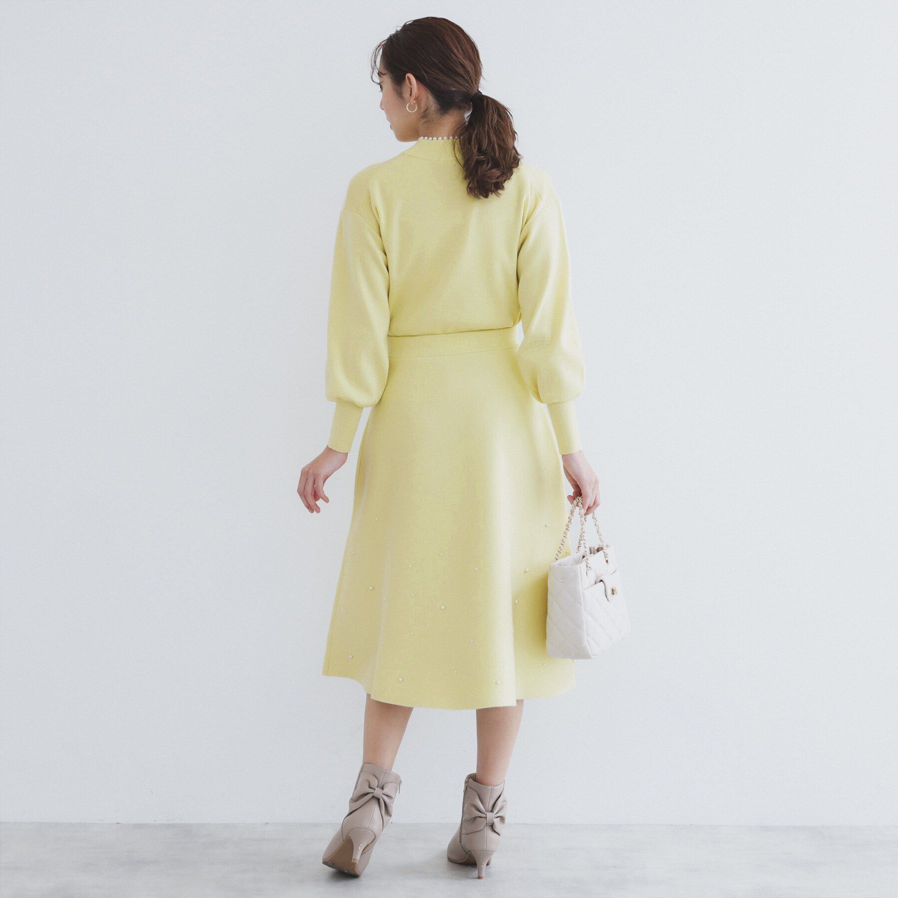 index「《美人百花掲載》パール調ハイネックニット/セットアップ対応【洗濯機可】」|ニット・セーター|