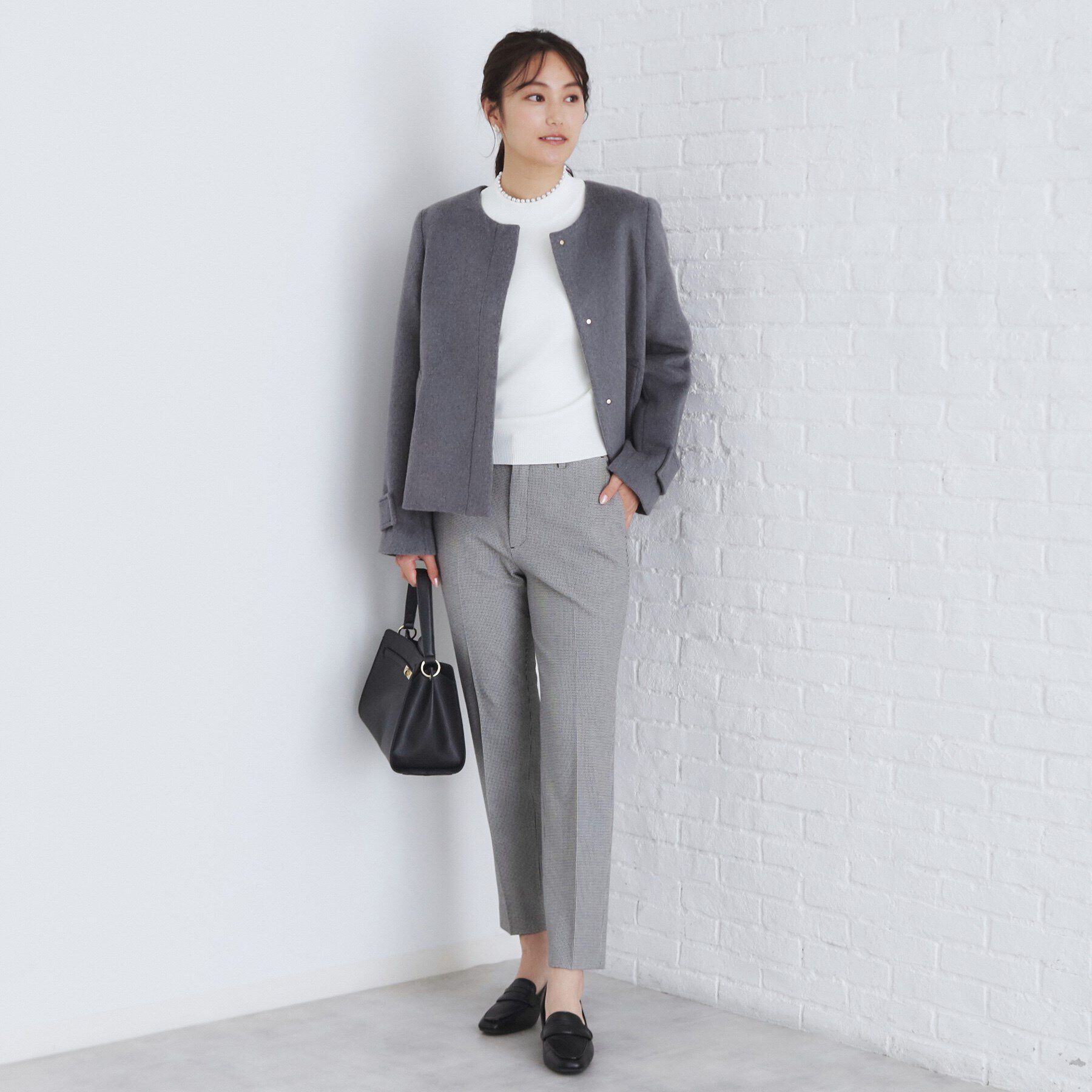 index「《美人百花掲載》パール調ハイネックニット/セットアップ対応【洗濯機可】」|ニット・セーター|