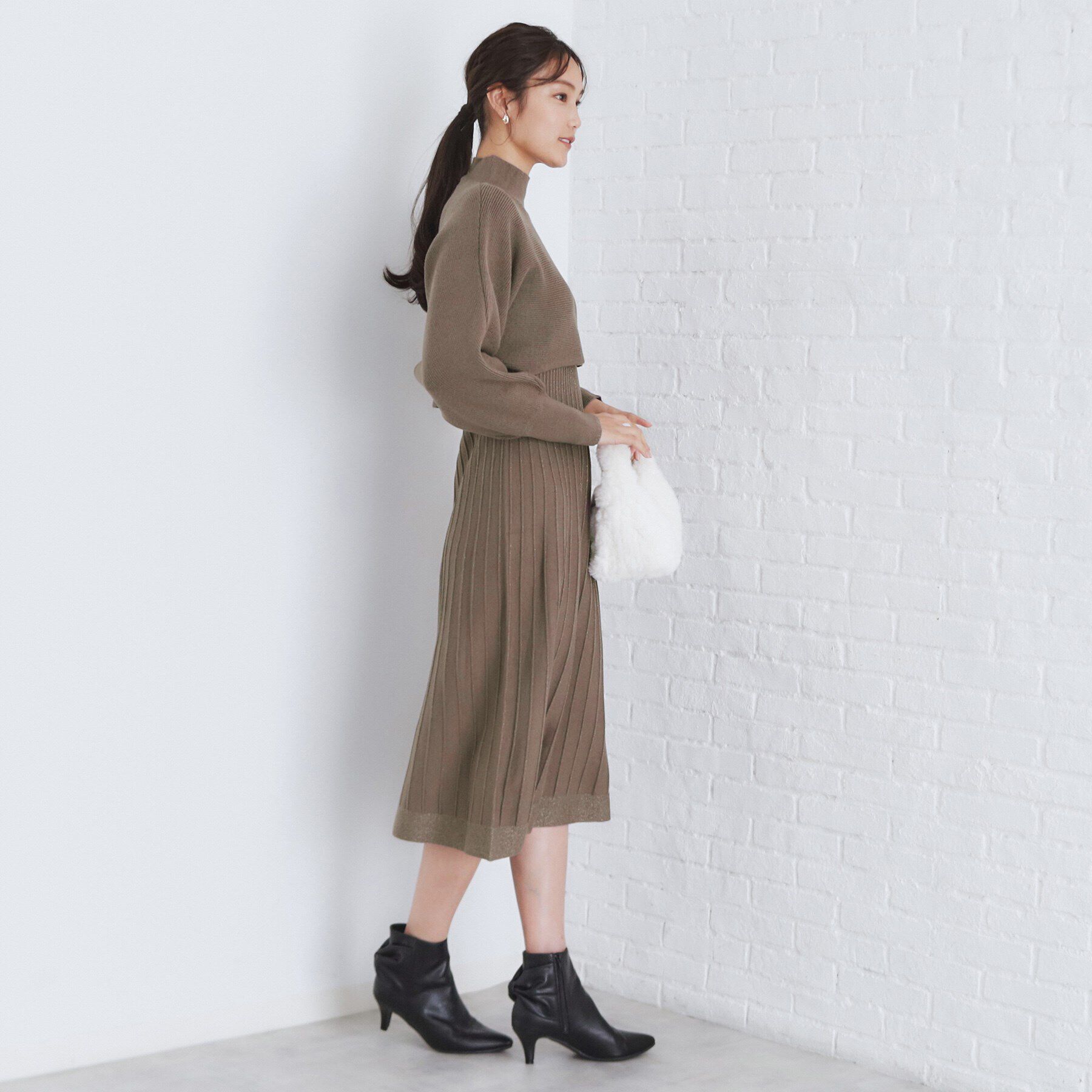 index「《XS-LLsize》マルチウェイニットワンピース【洗濯機洗い可】」|ワンピース|