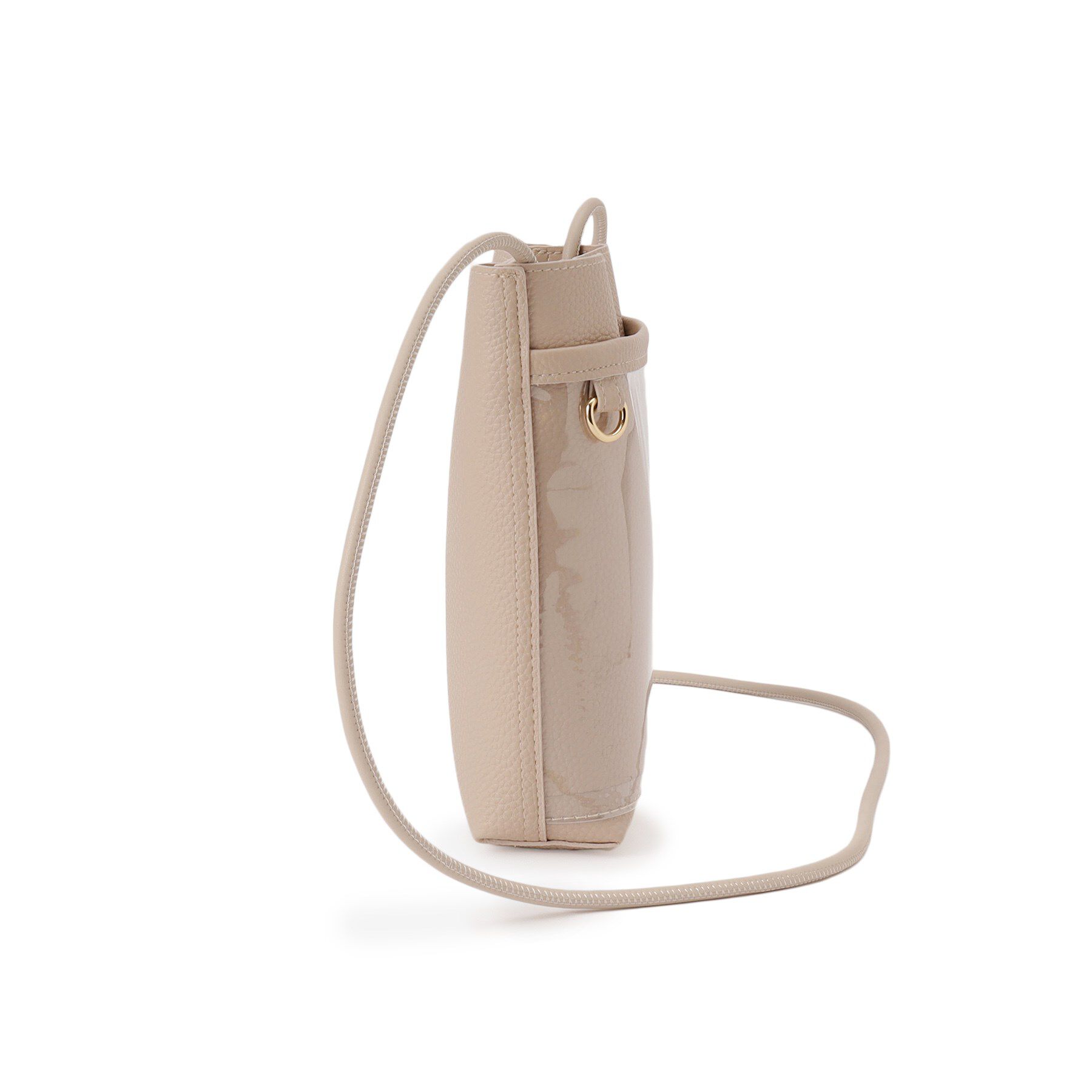 index「【クリアポケット付】フラワーパーツ合皮ミニショルダーバッグ」|ショルダー・メッセンジャー|