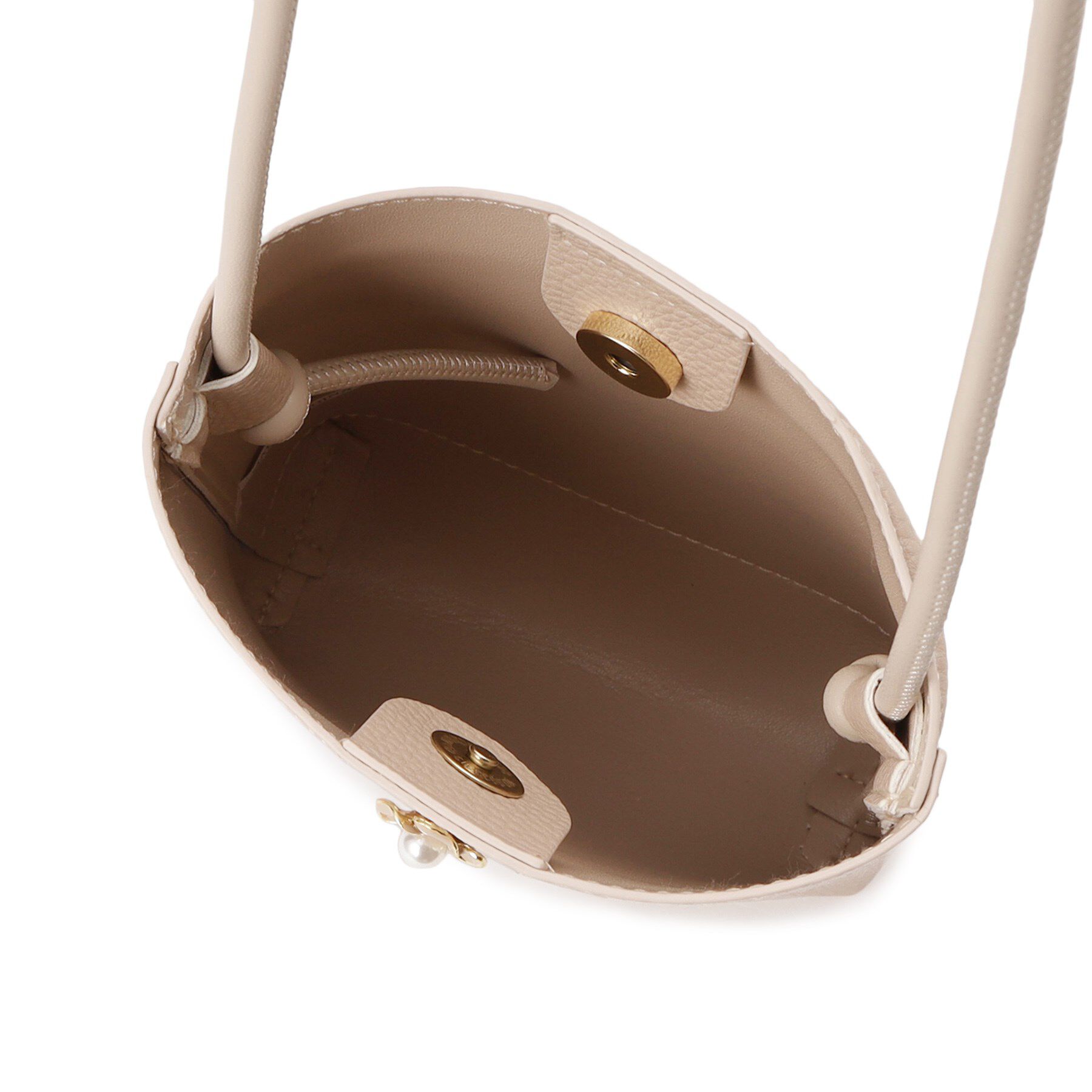 index「【クリアポケット付】フラワーパーツ合皮ミニショルダーバッグ」|ショルダー・メッセンジャー|