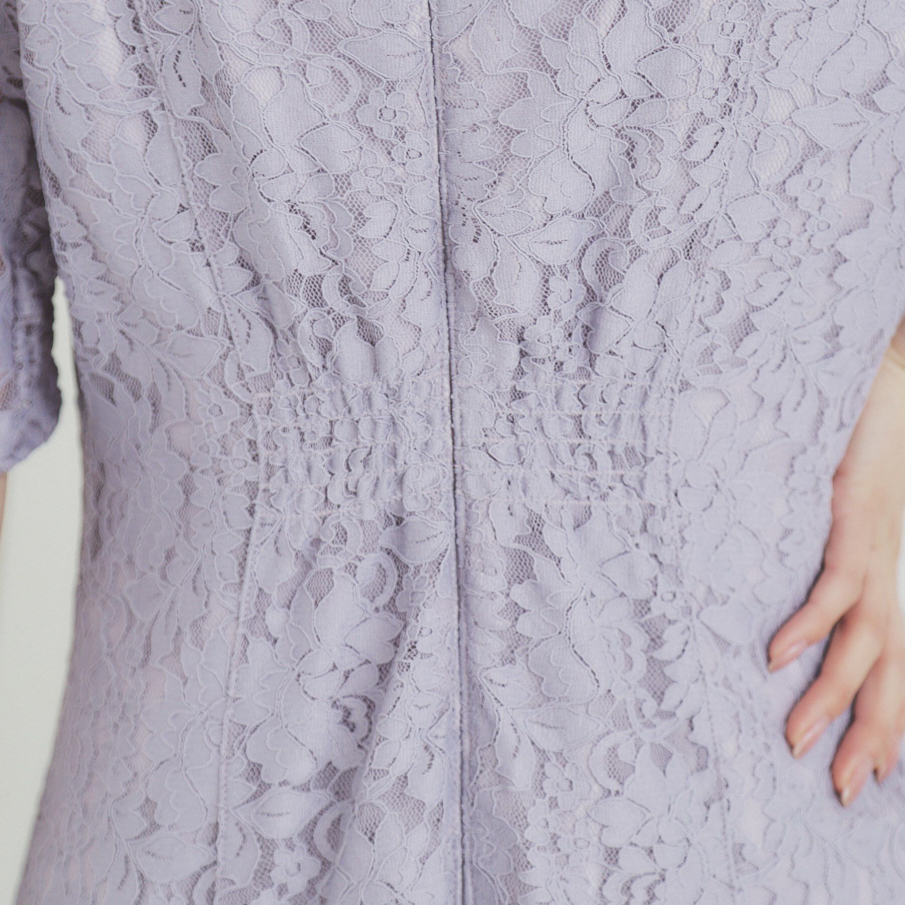 index「総レースギャザースリーブワンピース【洗濯機洗い可】」|ワンピース|