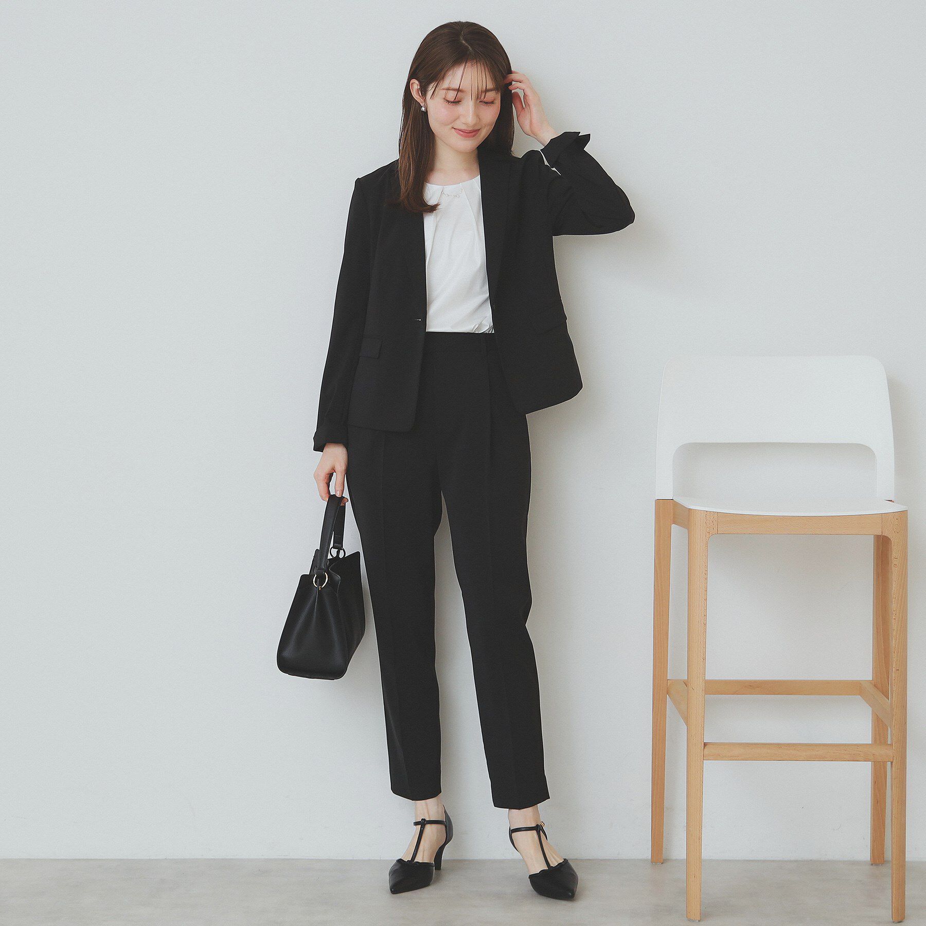 index「ストレッチテーパードパンツ/セットアップ対応【洗濯機洗い可/抗ピル/接触冷感】」|その他|