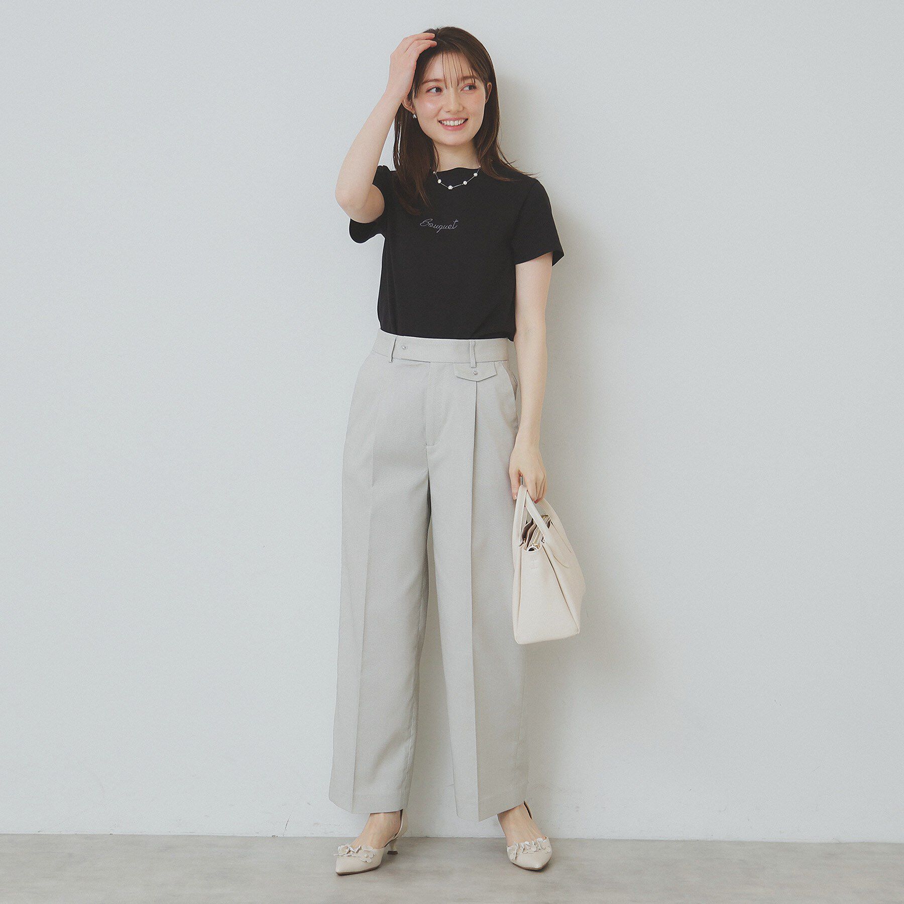 index「ワンポイントロゴ刺繍Tシャツ【UV/接触冷感/洗濯機洗い可】」|Tシャツ・カットソー|