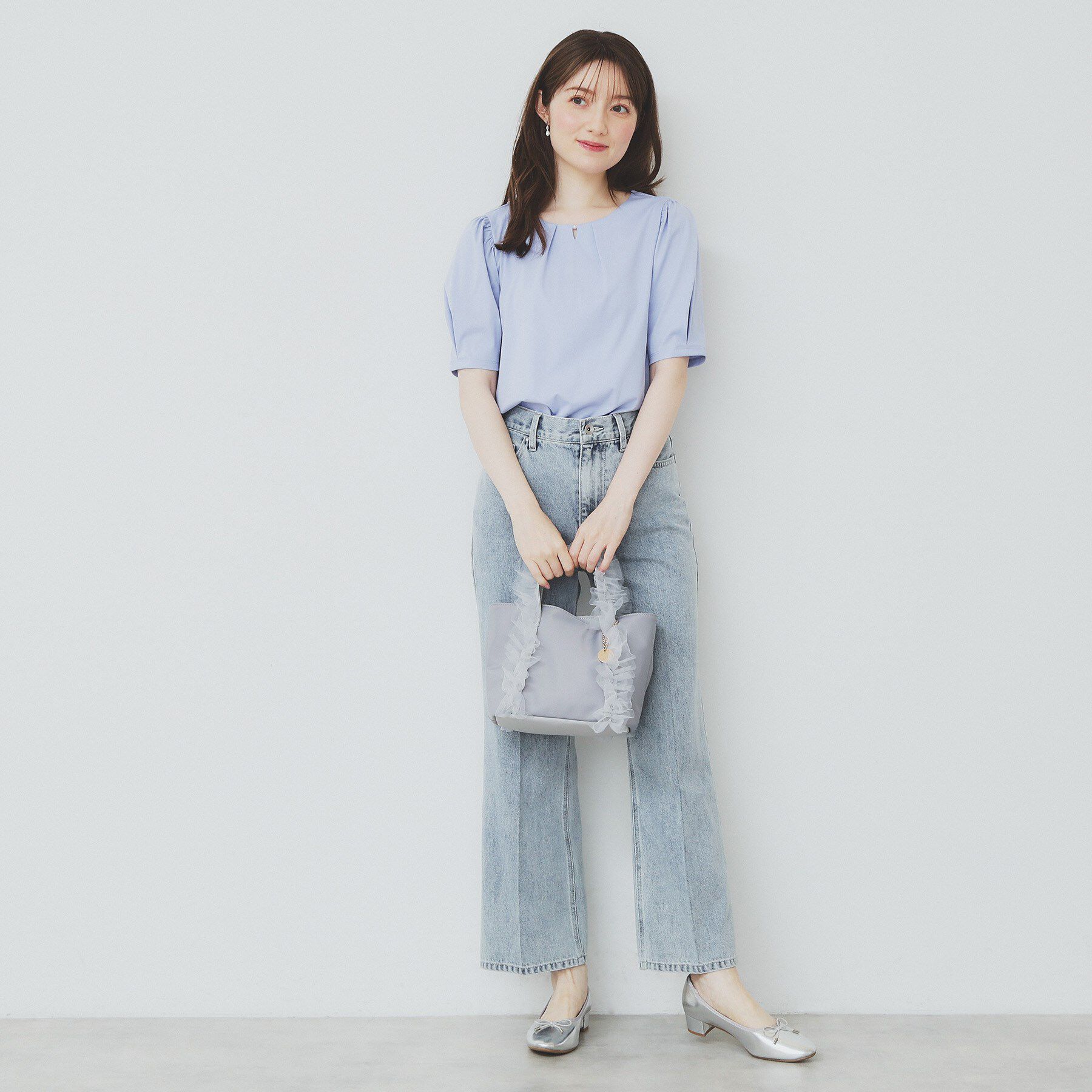 index「フロントパール調タックパフトップス【UV/接触冷感/洗濯機洗い可】」|Tシャツ・カットソー|