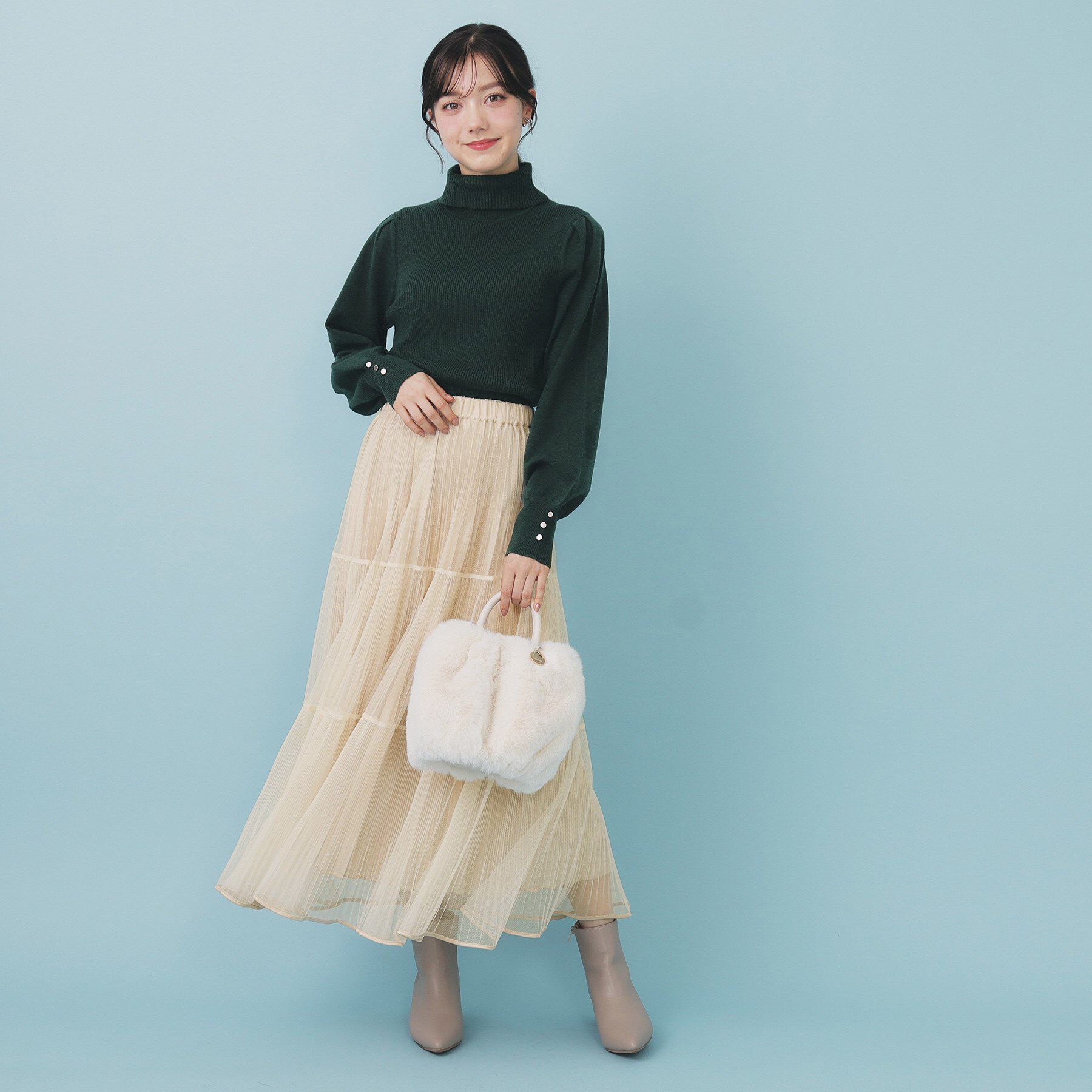 index「リバーシブルチュールティアードフレアスカート【洗濯機OK】」|スカート|