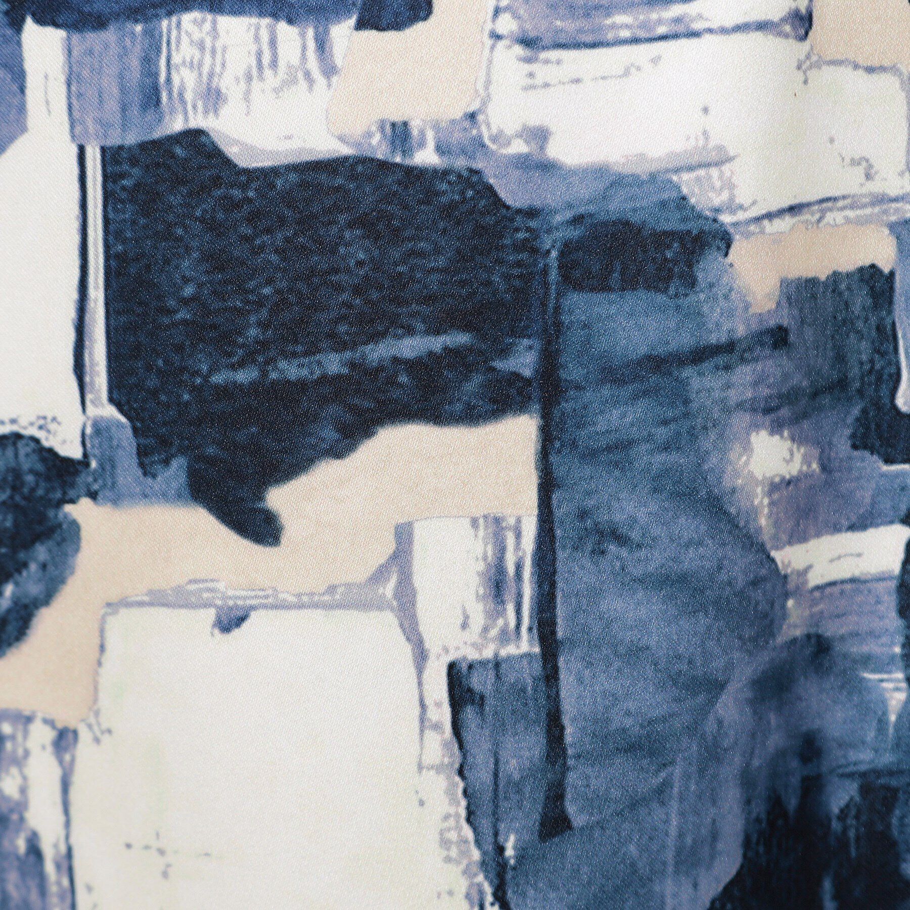 OPAQUE.CLIP「幾何プリント サテンナローフレアスカート【洗濯機洗い可】」|スカート|