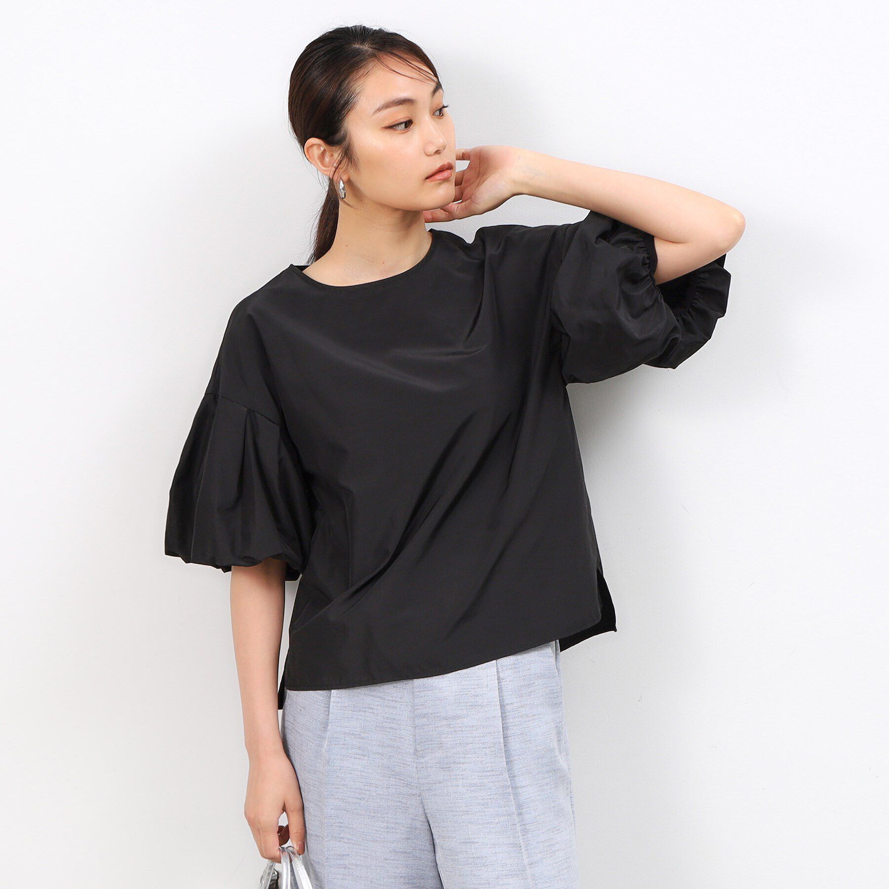 OPAQUE.CLIP「バルーンスリーブブラウス【洗濯機洗い可】」|シャツ・ブラウス|