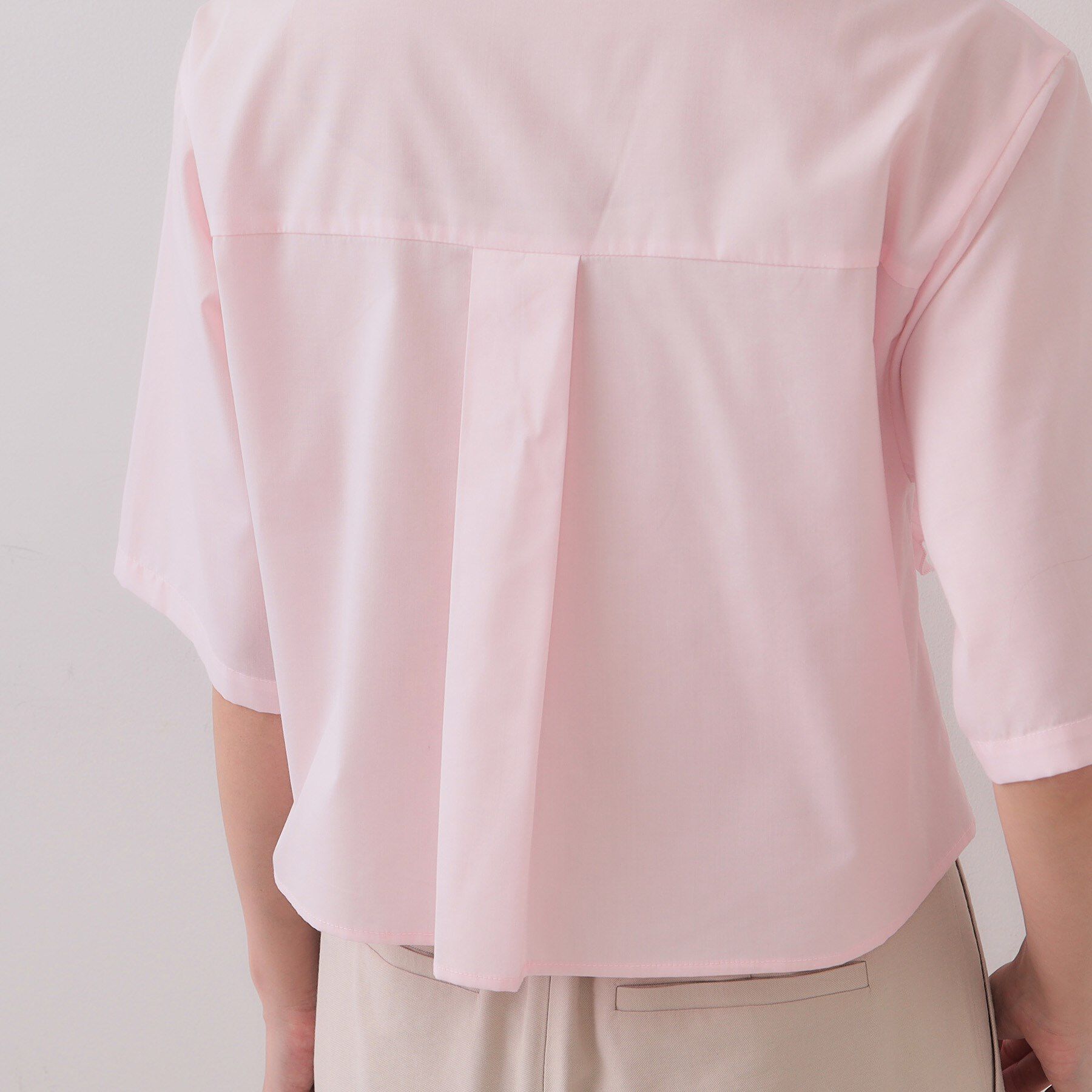 OPAQUE.CLIP「フリルショートシャツ【洗濯機洗い可】」|シャツ・ブラウス|