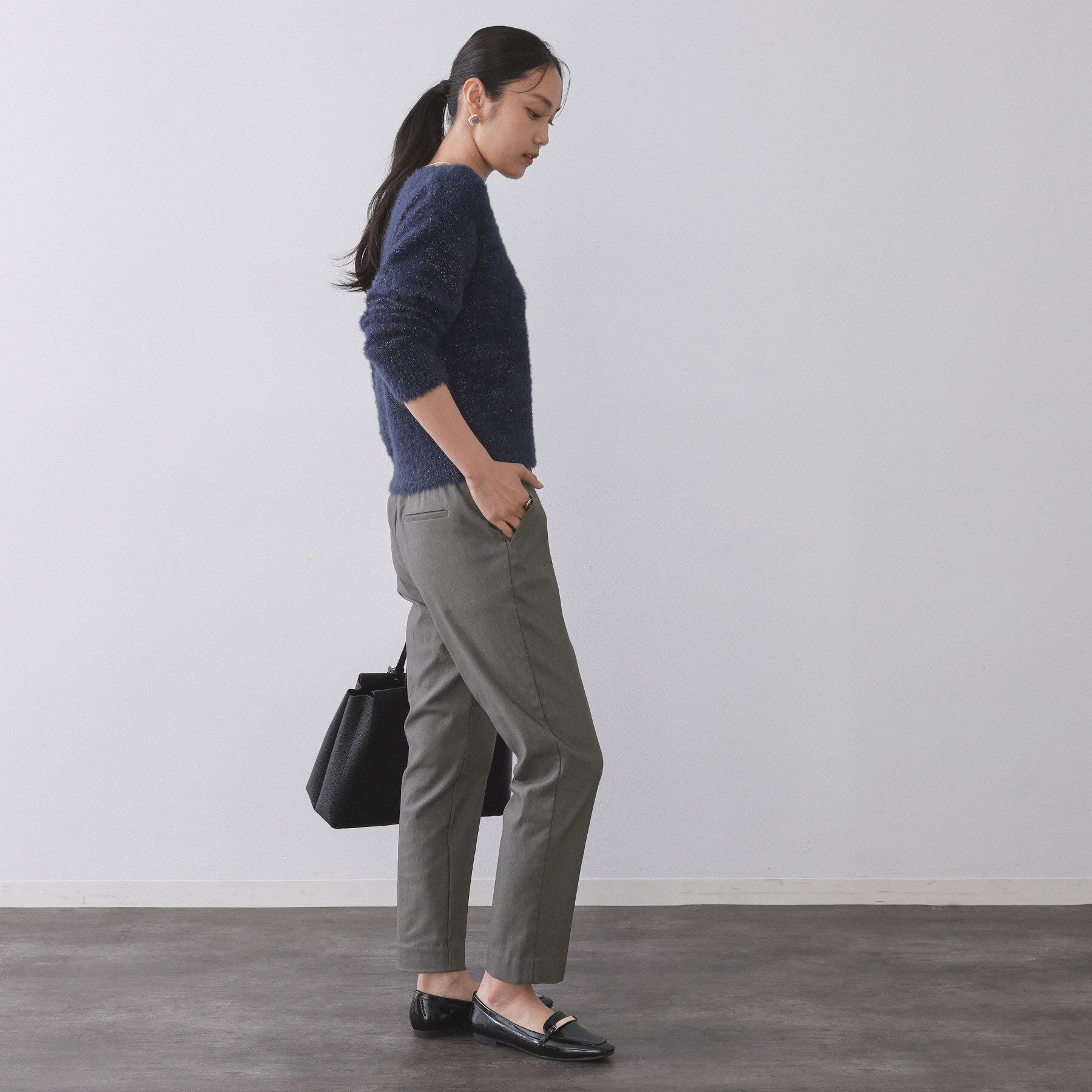 OPAQUE.CLIP「裏起毛ハイストレッチイージーテーパードパンツ【洗濯機OK】」|その他|