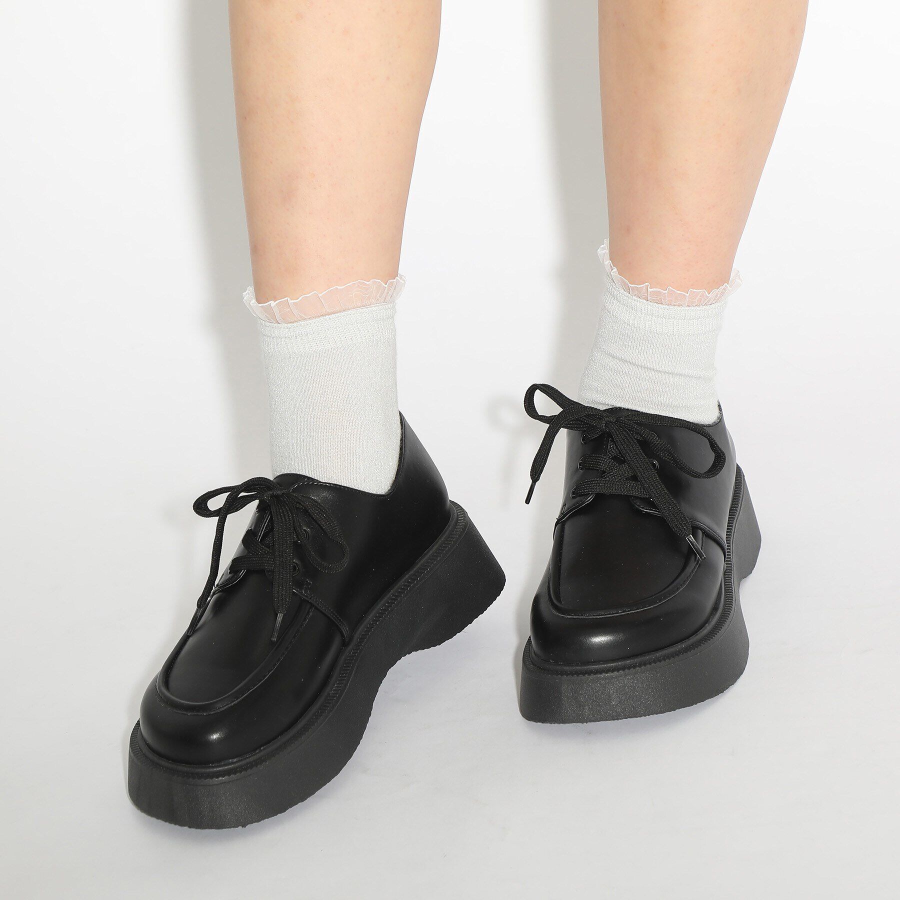 PINK-latte「厚底モカシューズ」|ビジネス・ドレスシューズ|