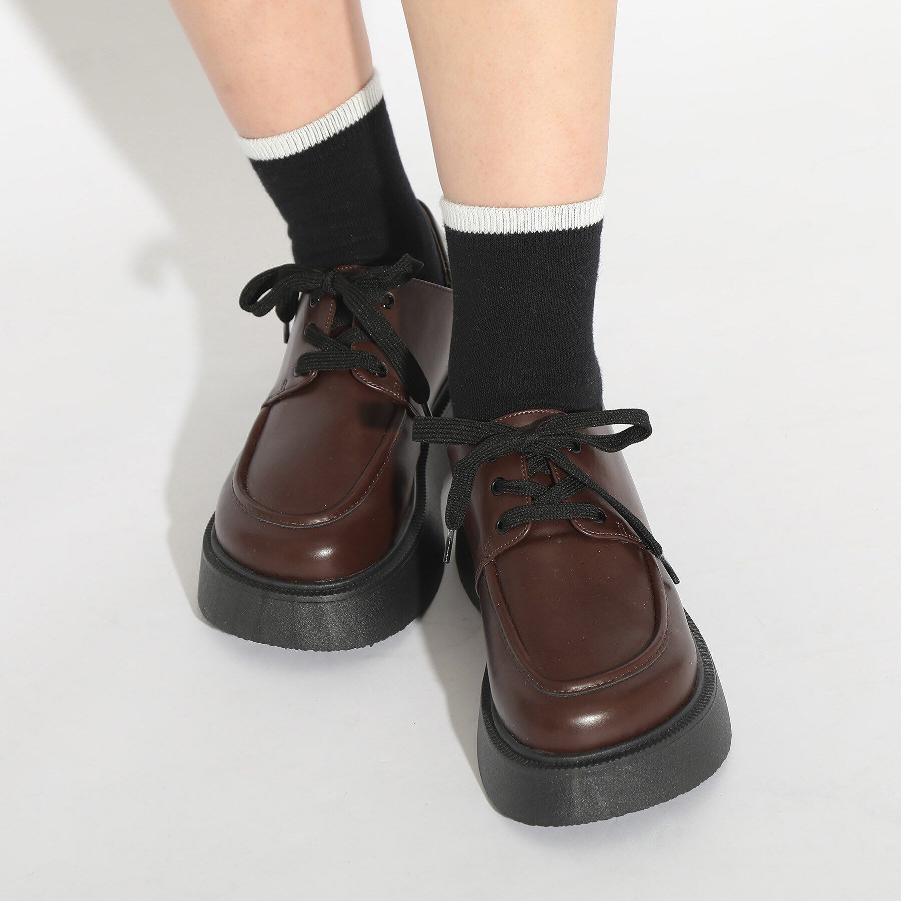 PINK-latte「厚底モカシューズ」|ビジネス・ドレスシューズ|