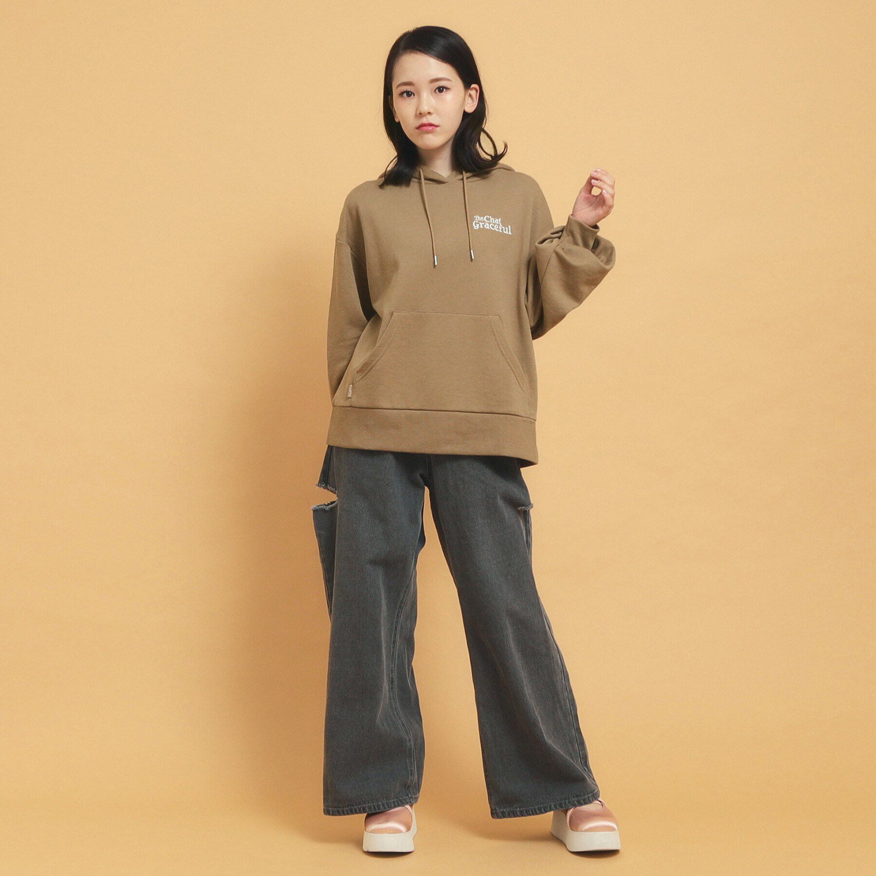 PINK-latte「あざとかわいい！クマ耳フーディ裏毛」|その他|