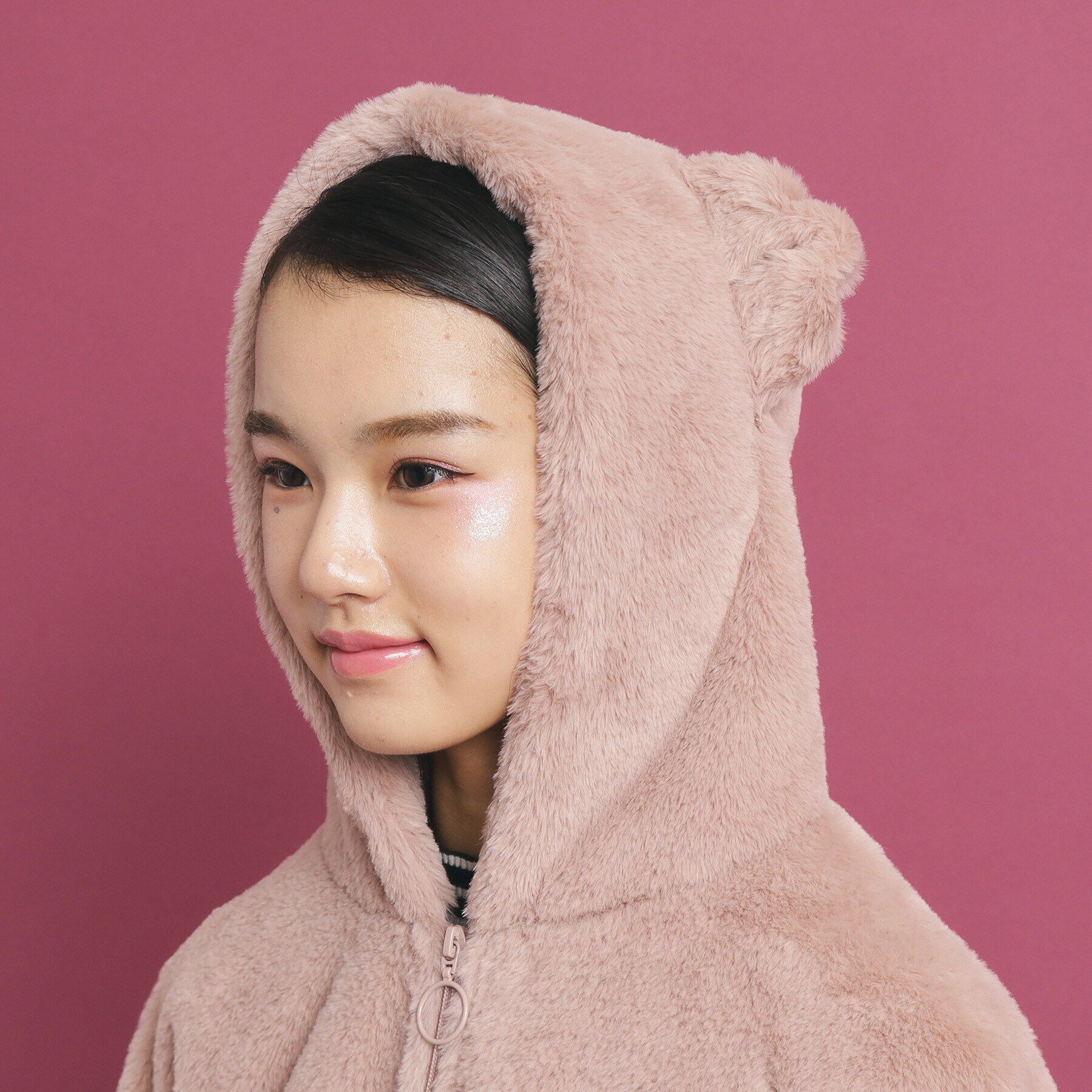 PINK-latte「【大人気/カラー追加あり】もふもふ エコファーブルゾン」|ブルゾン・スタジャン|