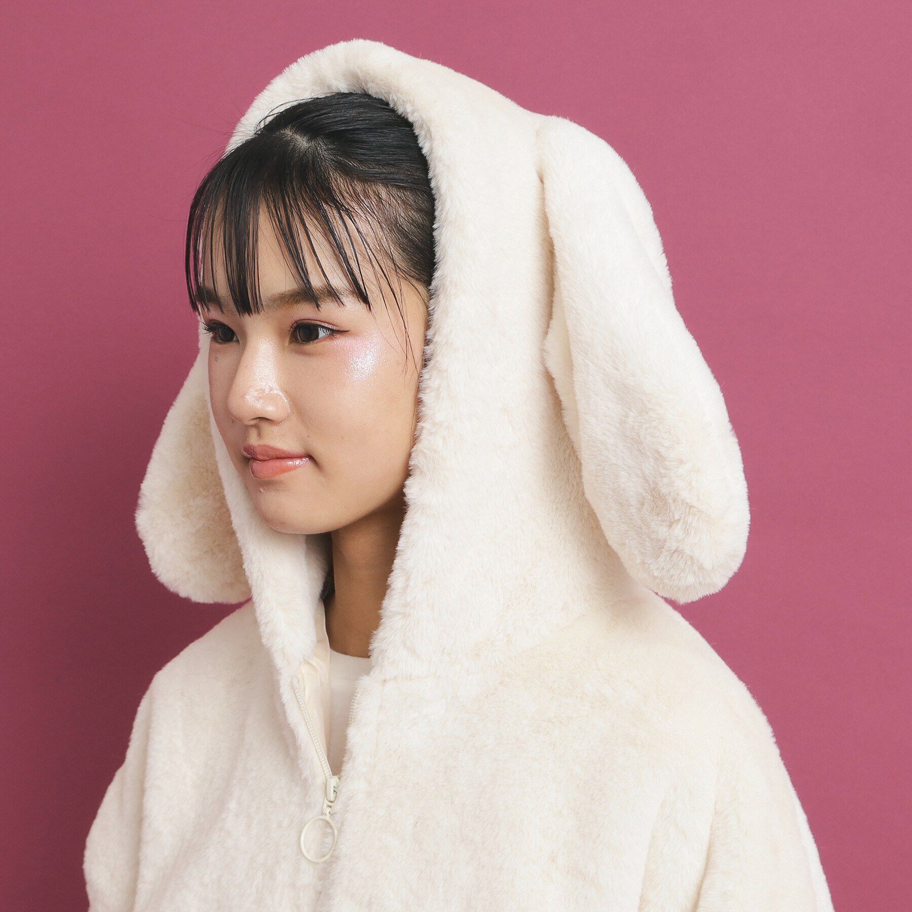 PINK-latte「【大人気/カラー追加あり】もふもふ エコファーブルゾン」|ブルゾン・スタジャン|