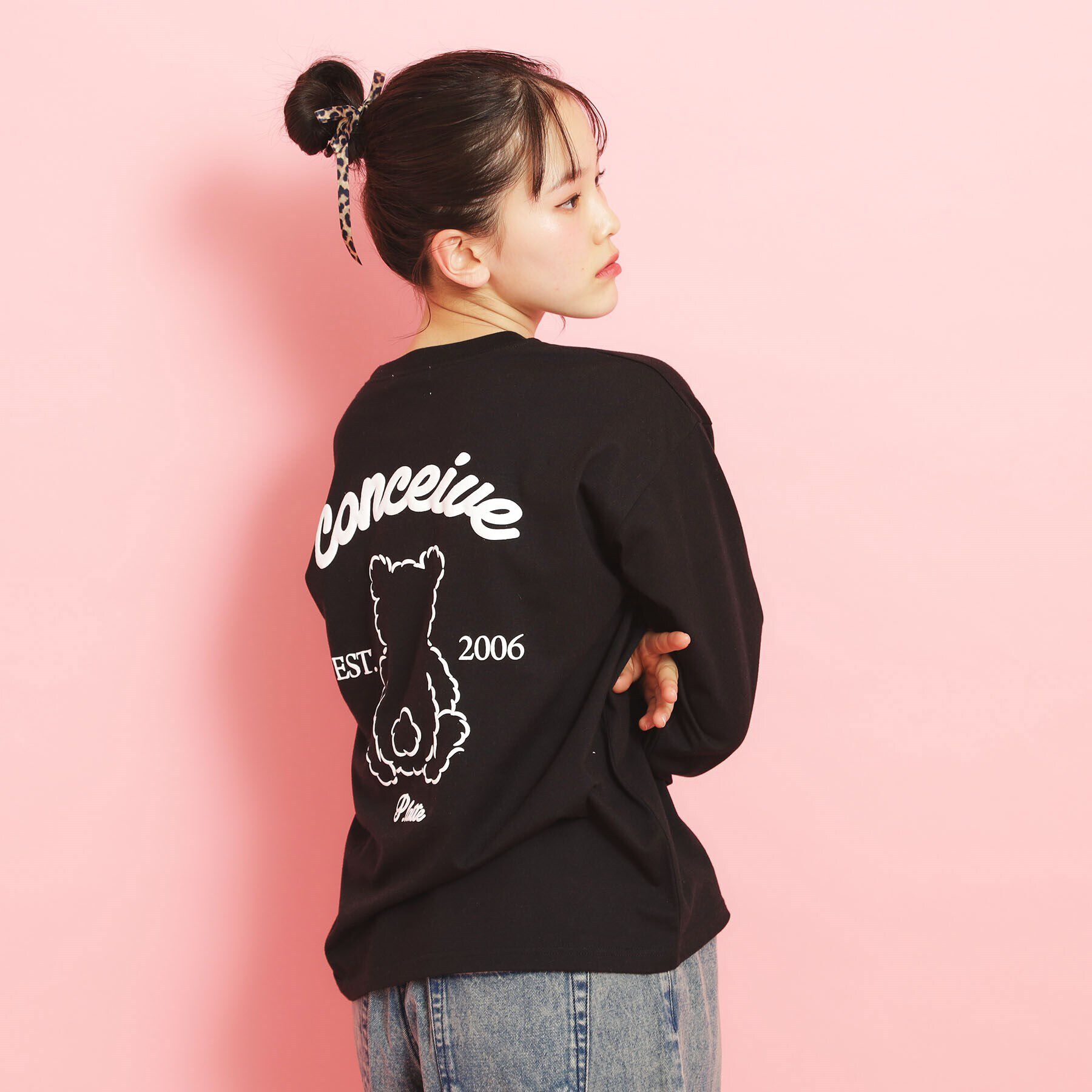 PINK-latte「【定番】クマちゃんロンT」|Tシャツ・カットソー|