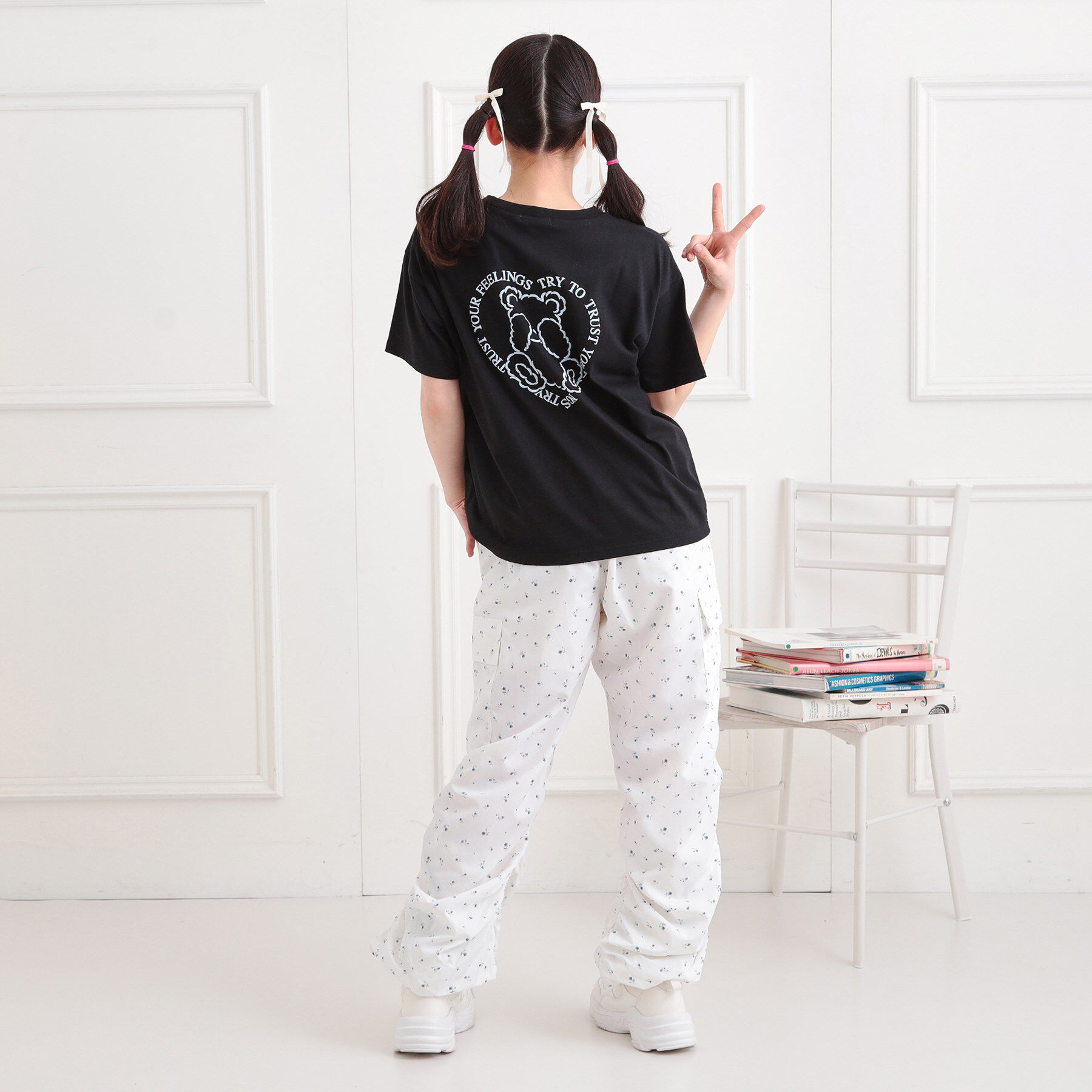 PINK-latte「クマちゃん半袖Tシャツ」|Tシャツ・カットソー|