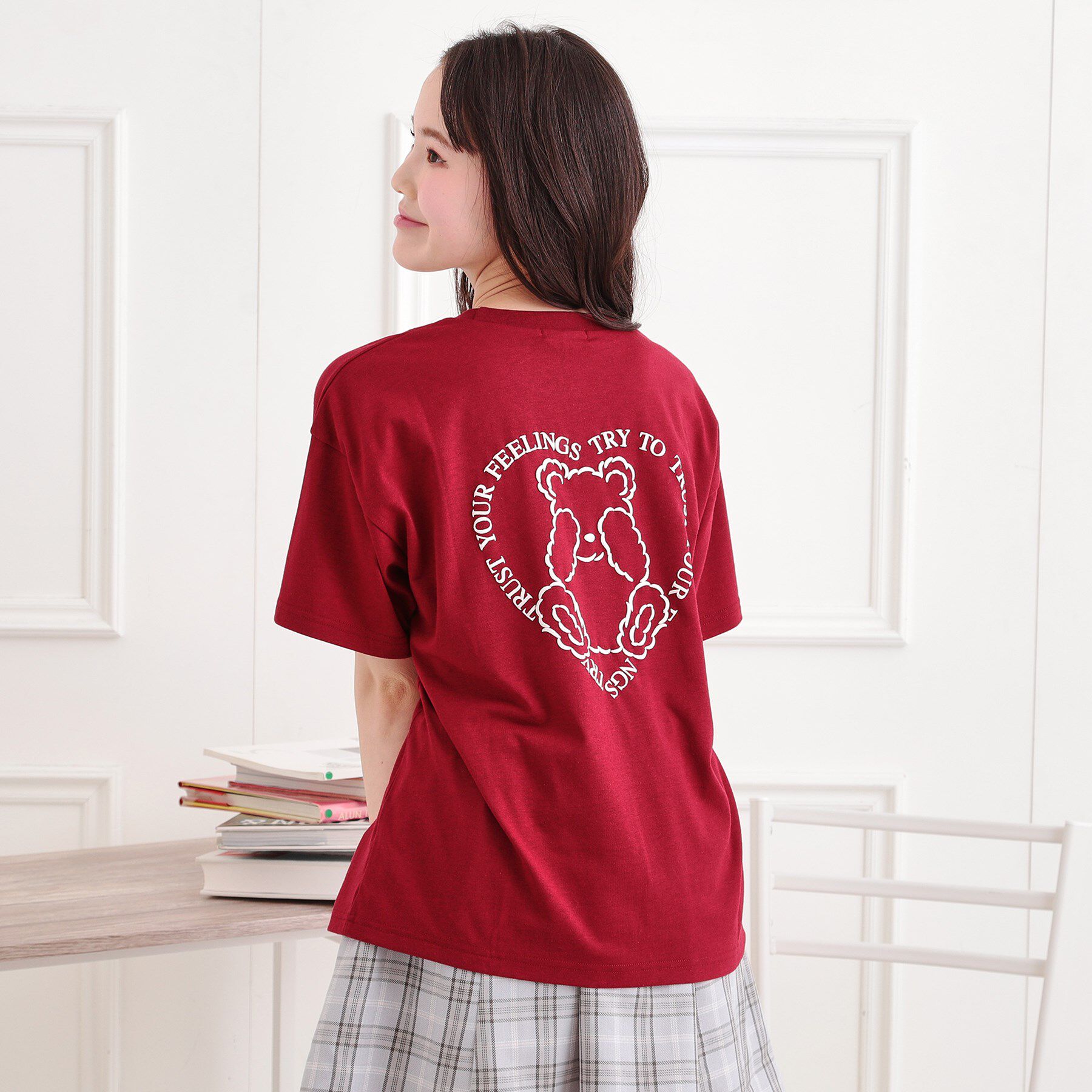 PINK-latte「クマちゃん半袖Tシャツ」|Tシャツ・カットソー|