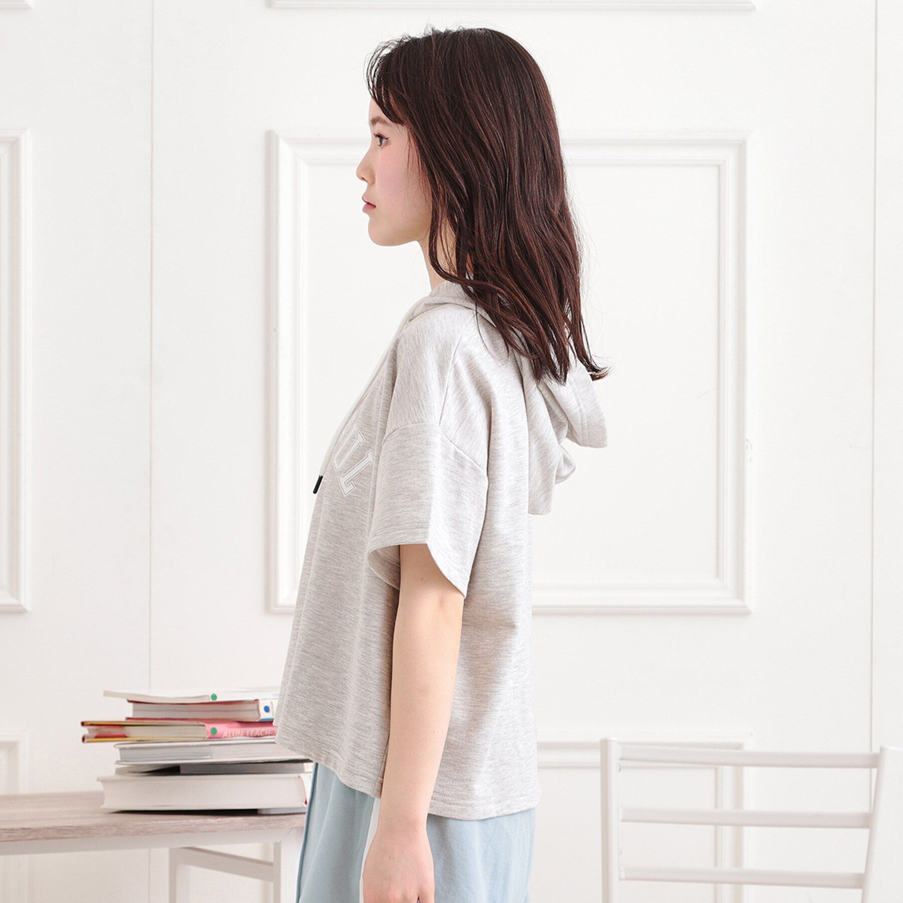 PINK-latte「【セットアイテム】半袖パーカー＋ハーフパンツ」|その他|