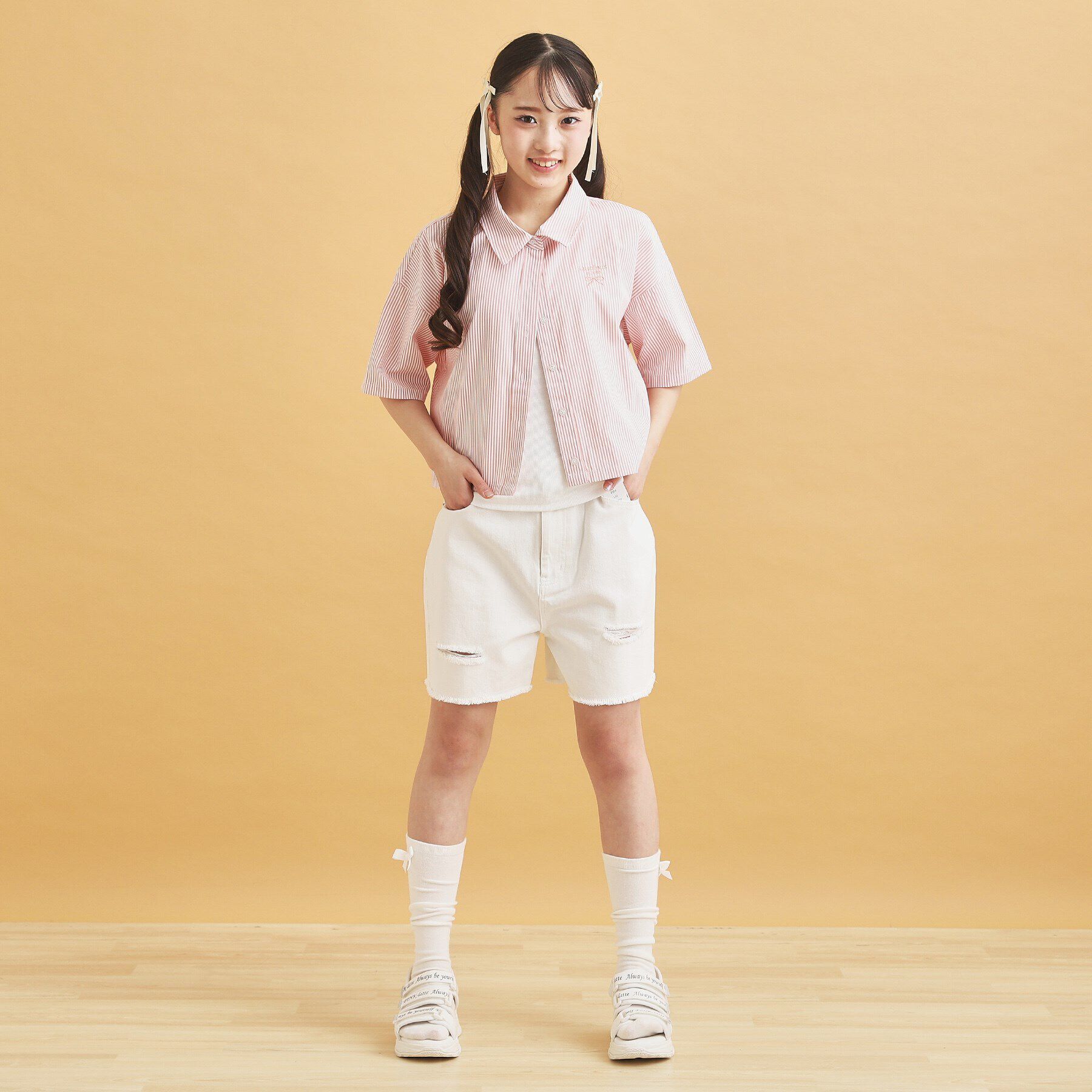 PINK-latte「【セットアイテム】ストライプシャツ＋タンク」|その他|