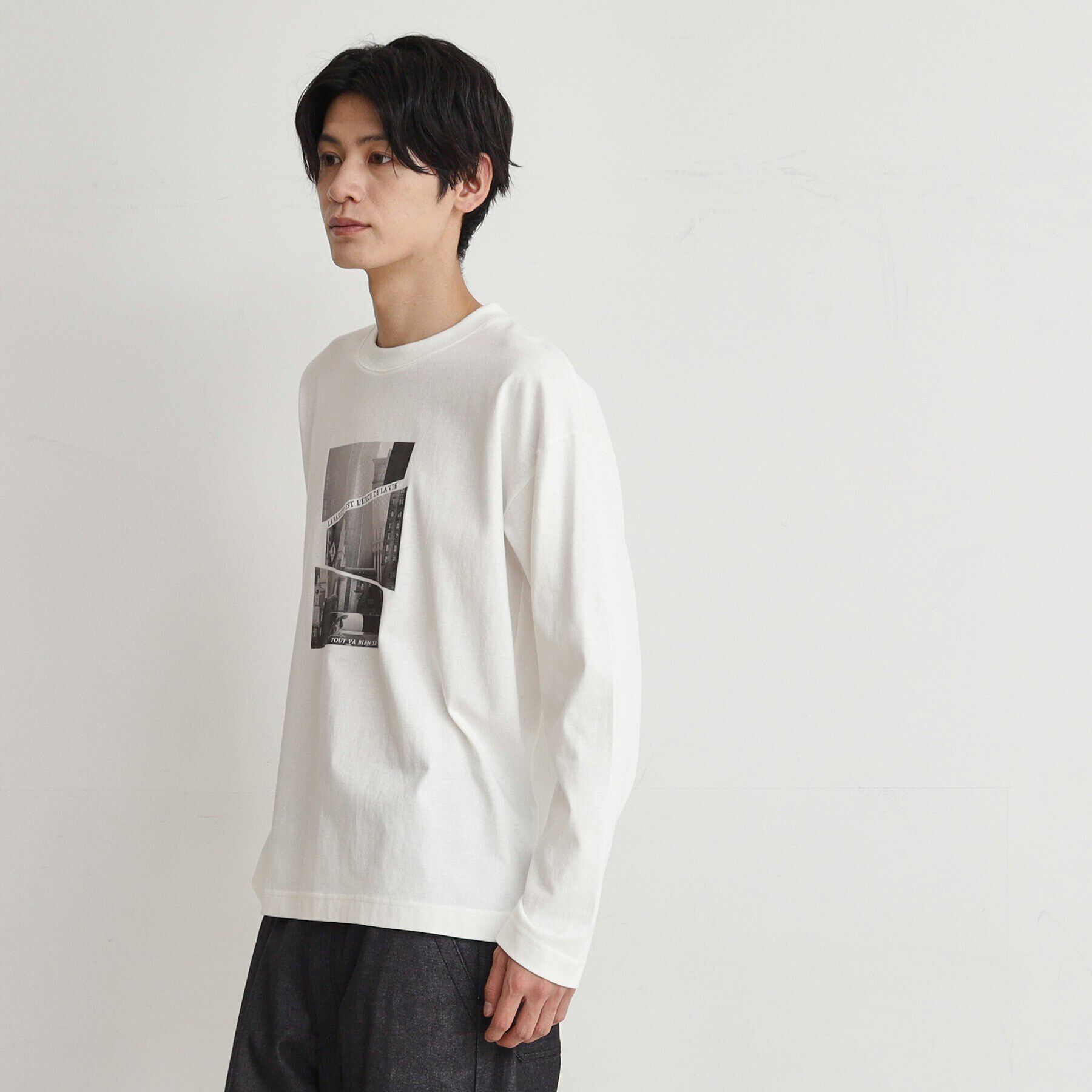THE SHOP TK「【6色展開】Parisフォト／ロゴ長袖Tシャツ」|Tシャツ・カットソー|