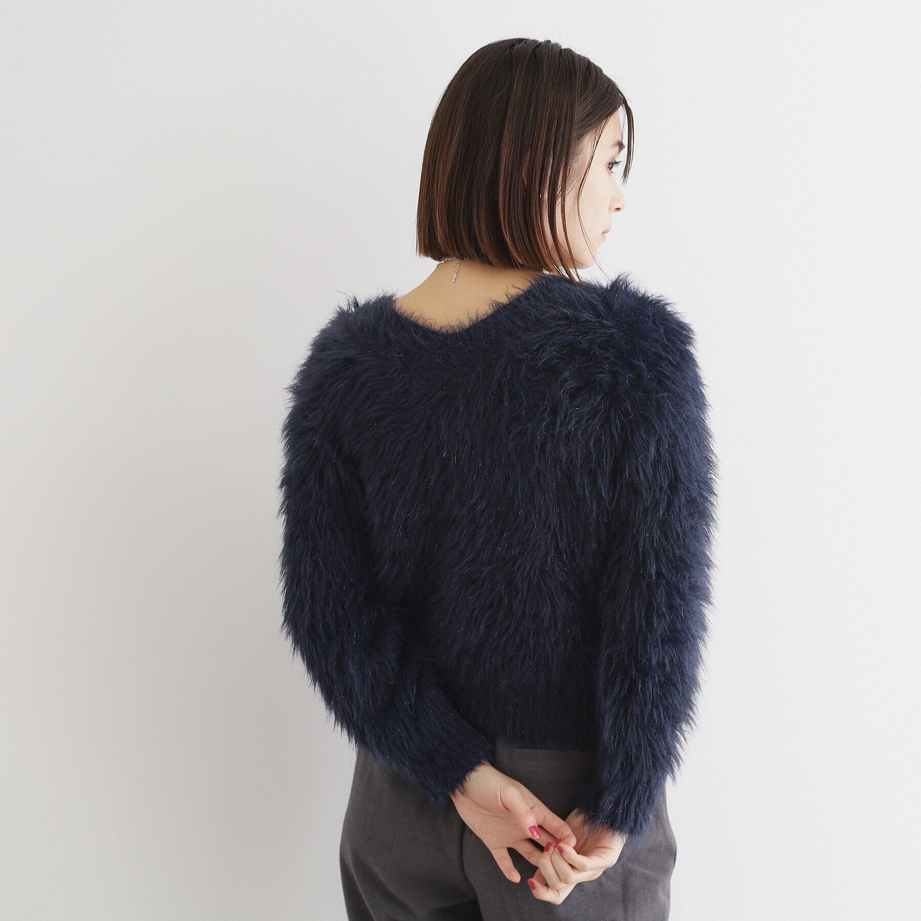 THE SHOP TK「【＠BAILA掲載】【前後2WAY】クリアフェザーニット/洗える」|ニット・セーター|