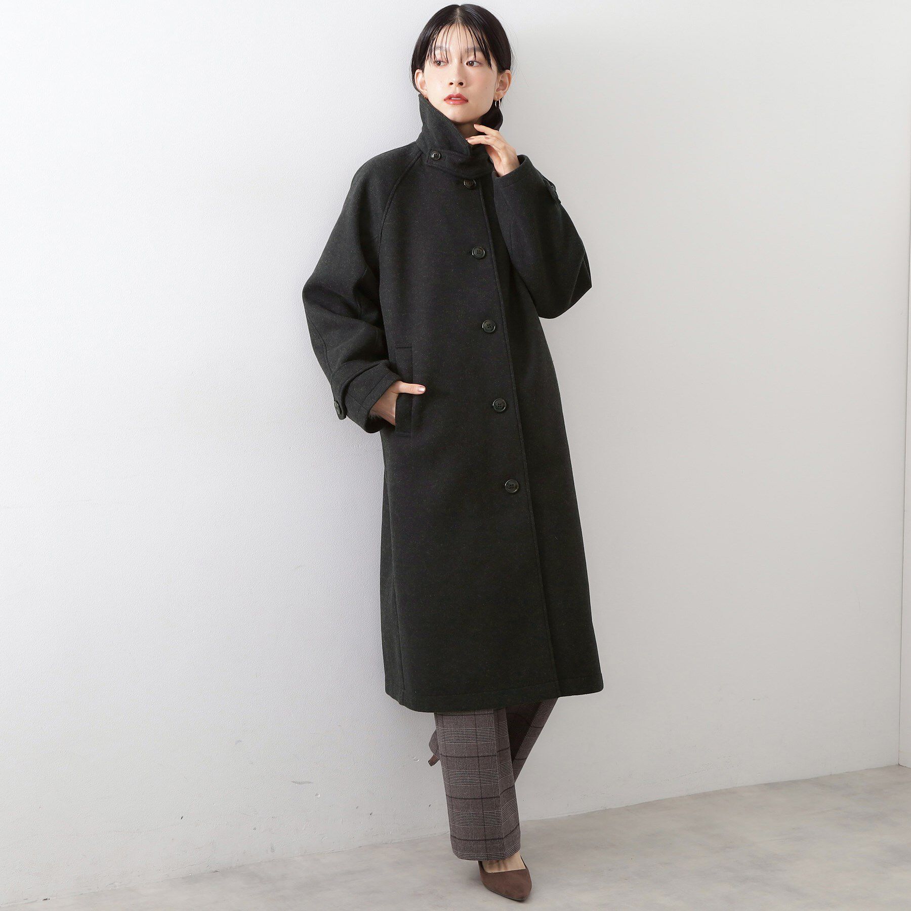 THE SHOP TK「ジャージメルトンスタンドカラーコート」|その他|スミクロ(018)