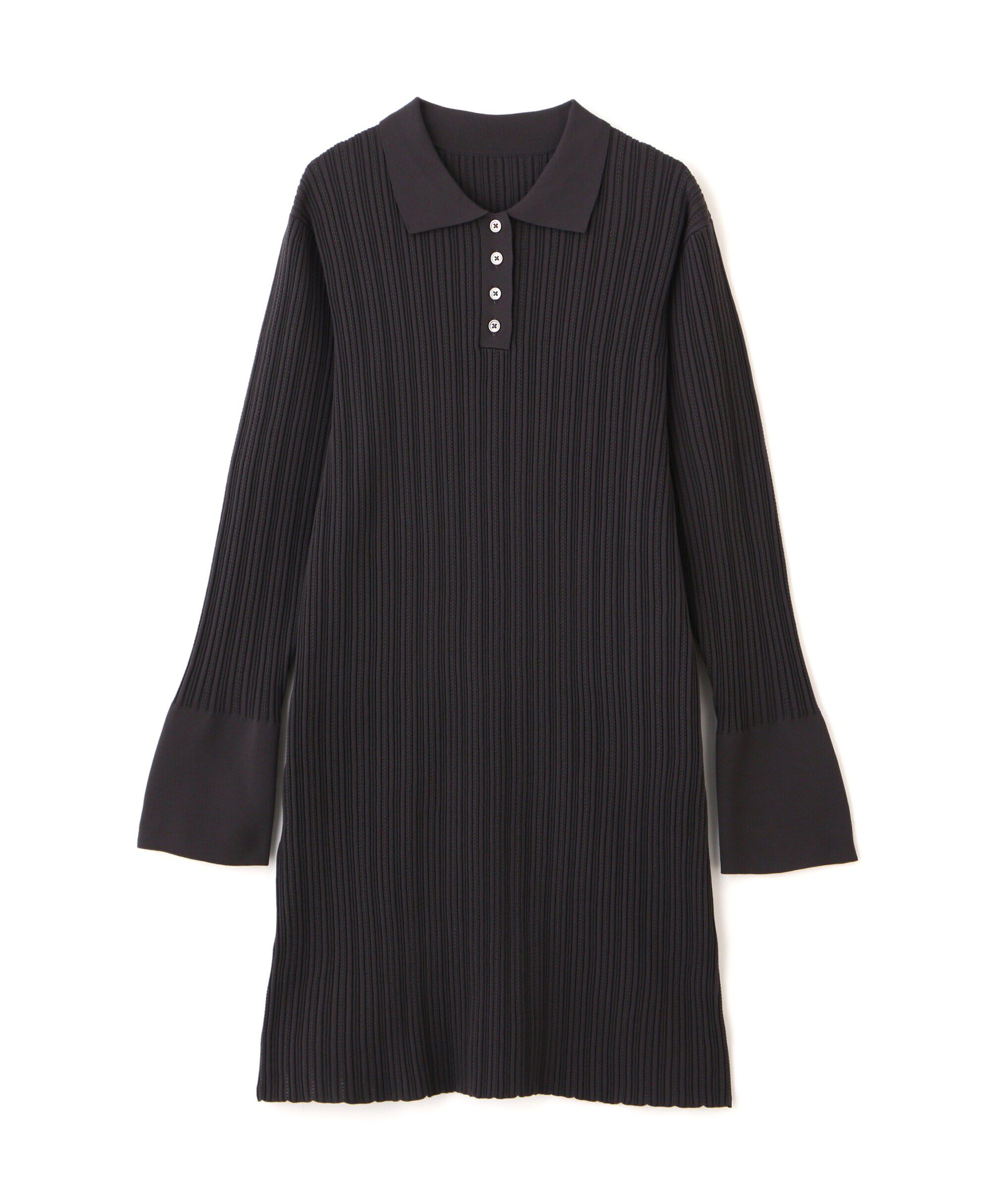  「フレアカフスポロミニワンピース」|ワンピース|