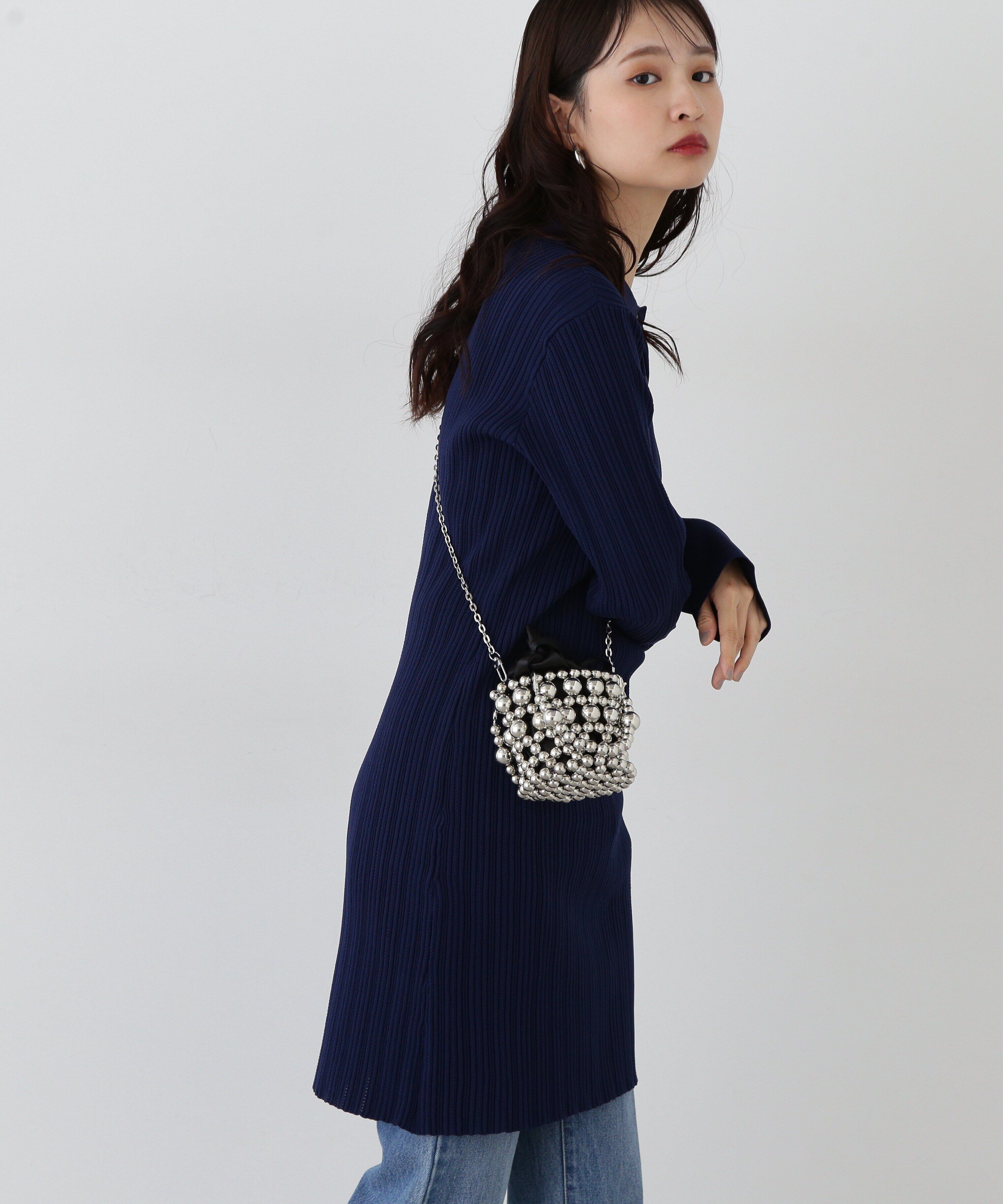  「フレアカフスポロミニワンピース」|ワンピース|