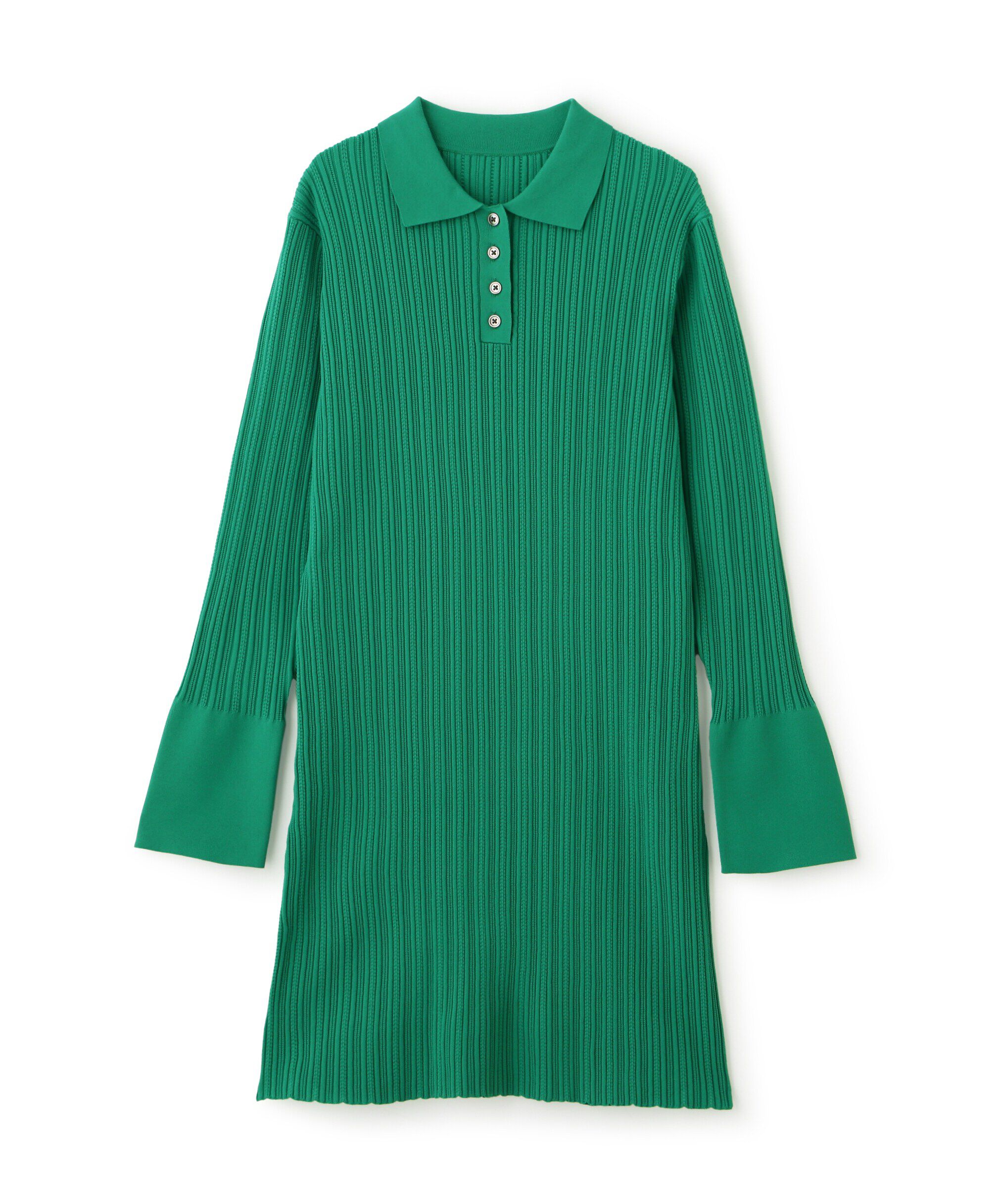  「フレアカフスポロミニワンピース」|ワンピース|