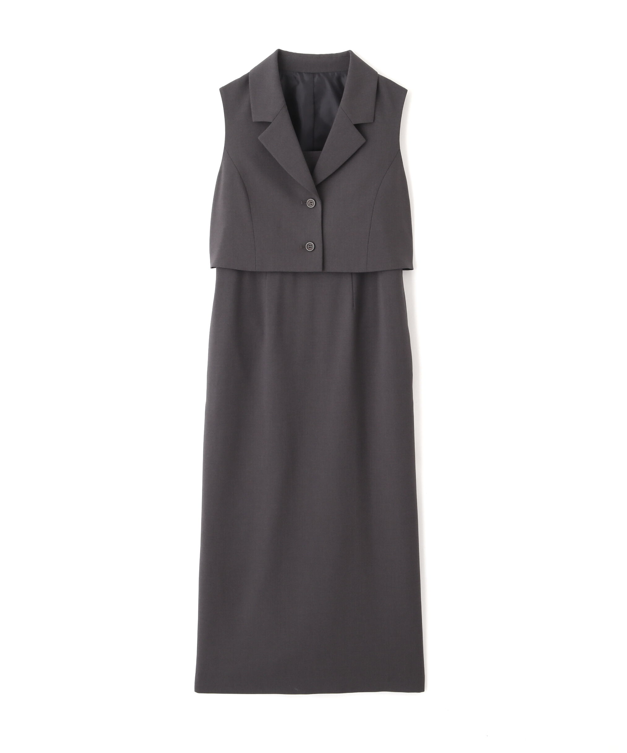  「テーラードジレ＆キャミワンピースセット」|ワンピース|