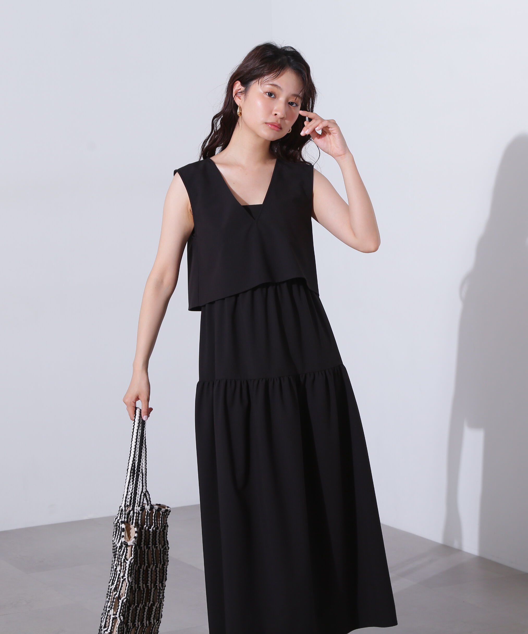  「Vトップキャミワンピースセット」|ワンピース|