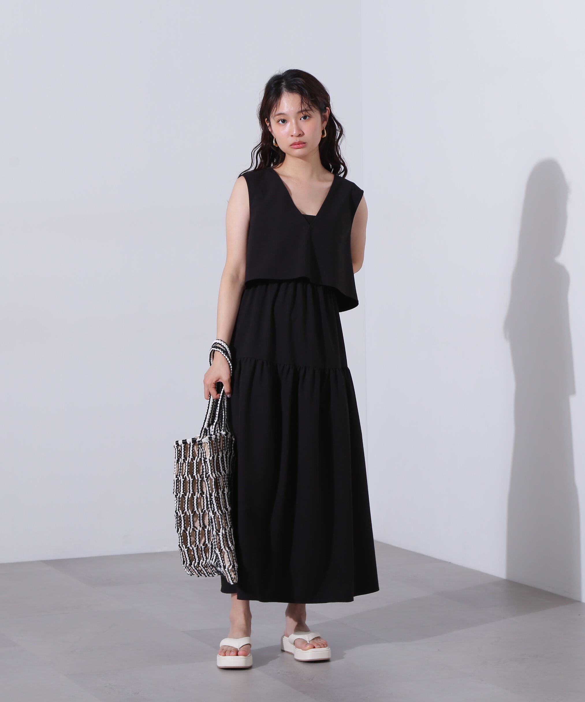  「Vトップキャミワンピースセット」|ワンピース|