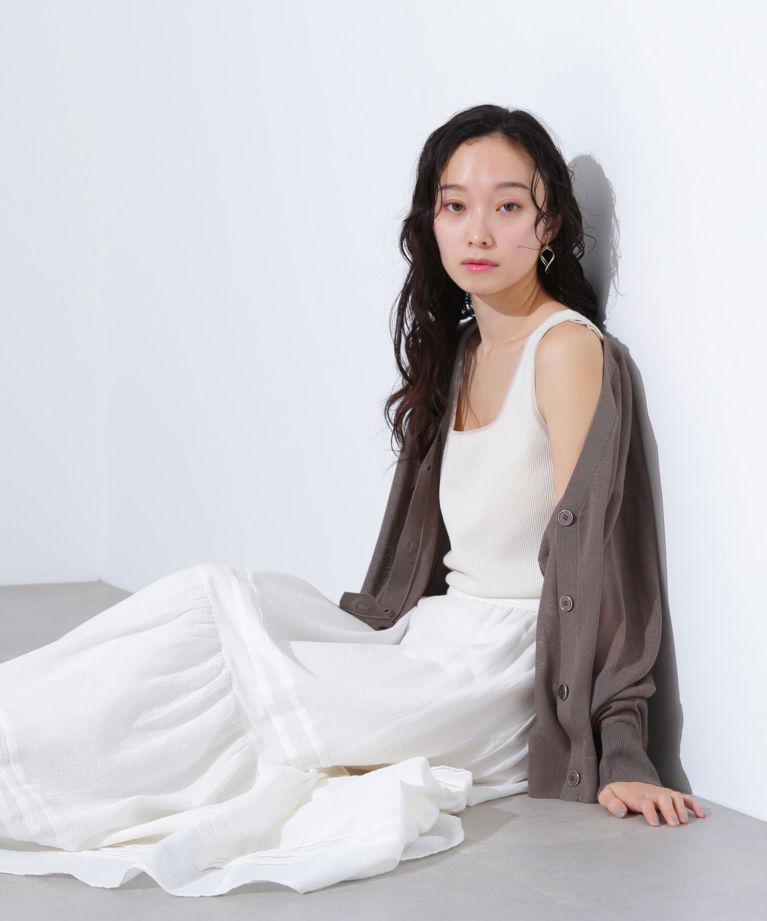  「シアートリムタンクトップ」|Tシャツ・カットソー|オフホワイト1