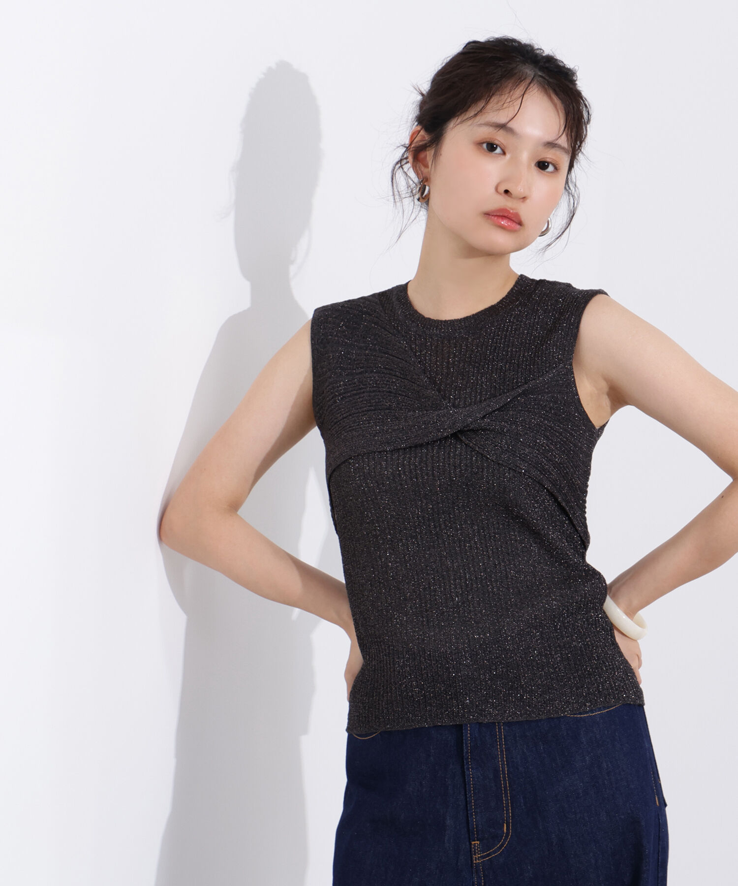  「フロントツイストリブニット」|ニット・セーター|