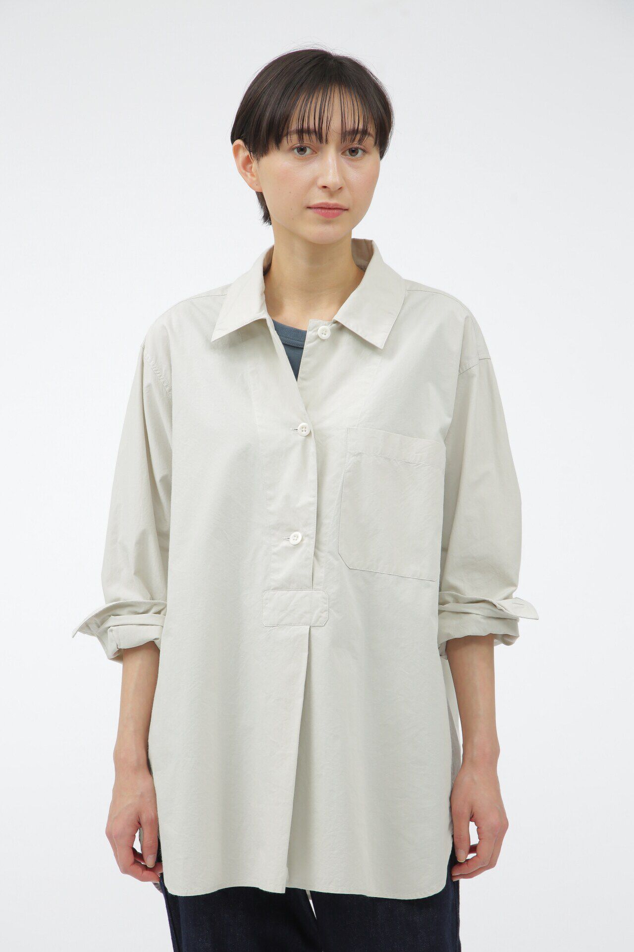 MHL.「ORGANIC COTTON PLAINWEAVE」|シャツ・ブラウス|ECRU2