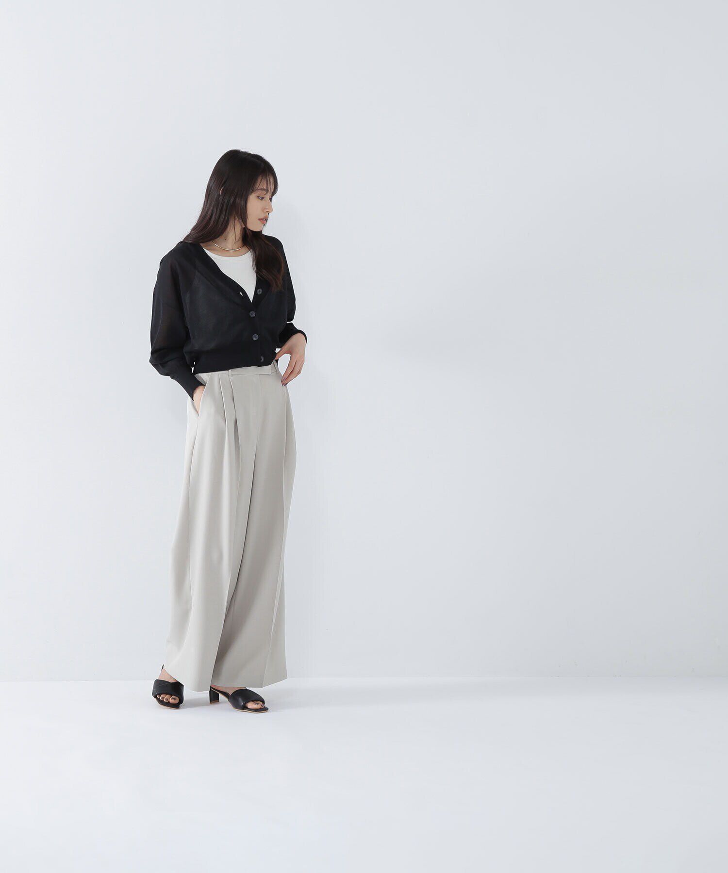  「クロップドシアーカーディガン」|ニット・セーター|