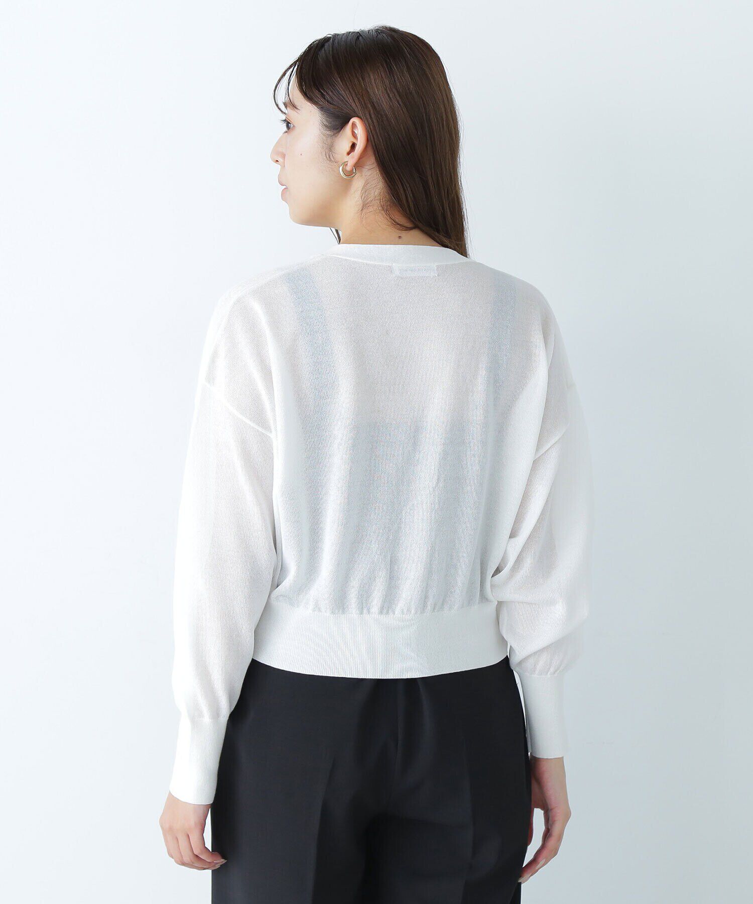  「クロップドシアーカーディガン」|ニット・セーター|