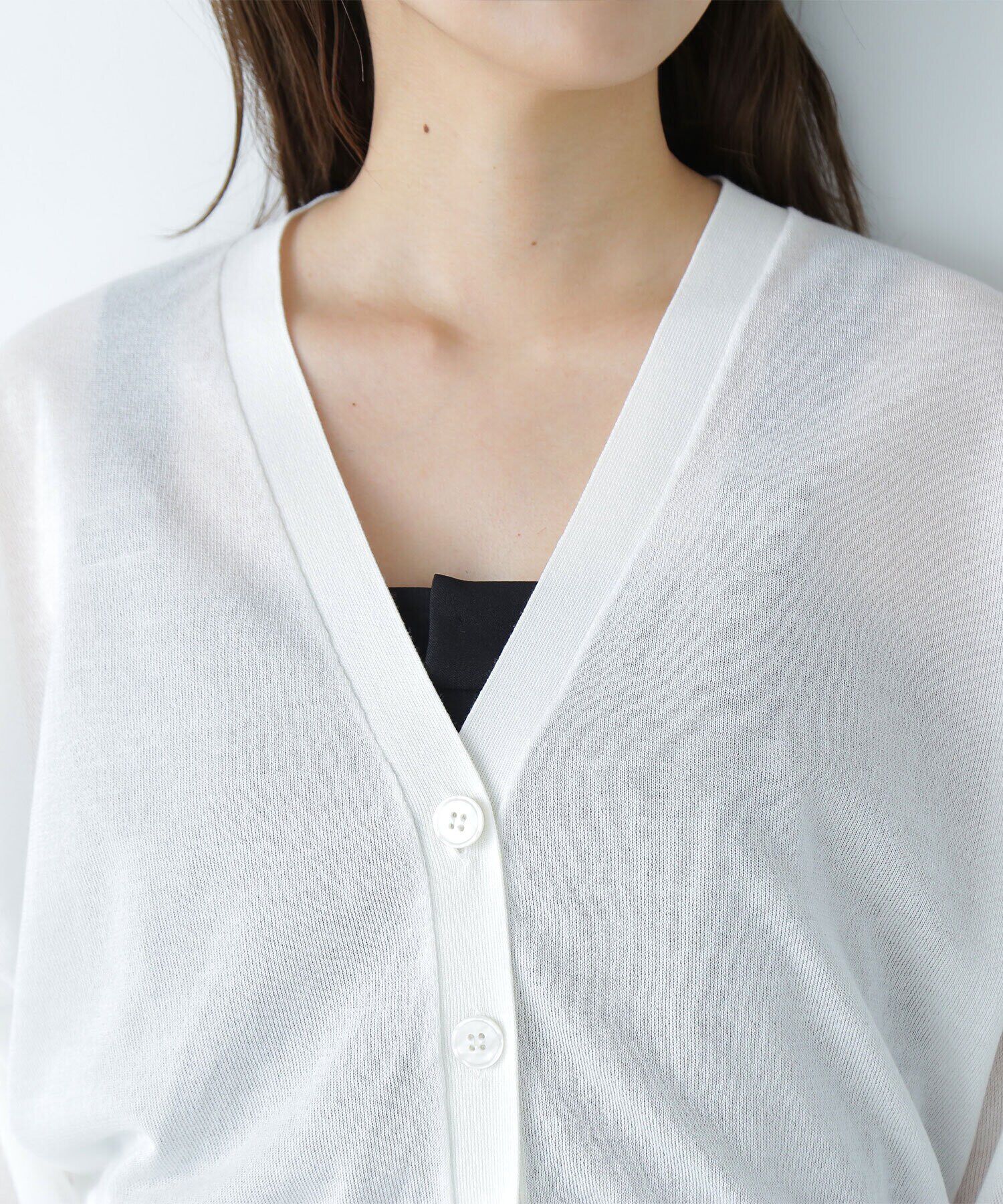  「クロップドシアーカーディガン」|ニット・セーター|