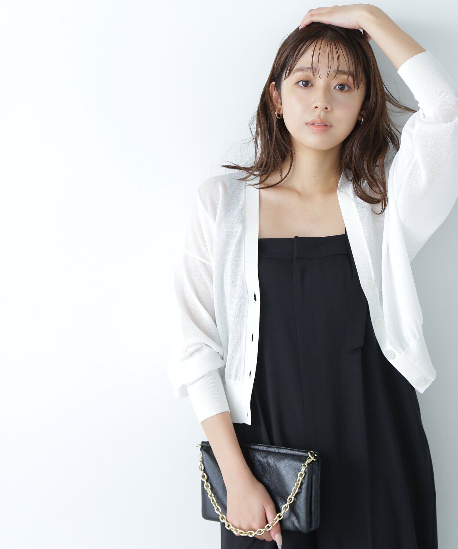  「クロップドシアーカーディガン」|ニット・セーター|