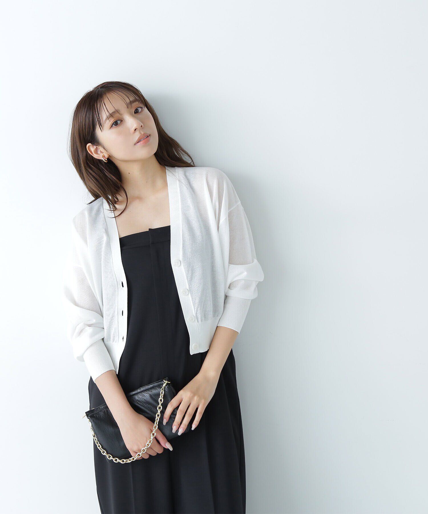  「クロップドシアーカーディガン」|ニット・セーター|