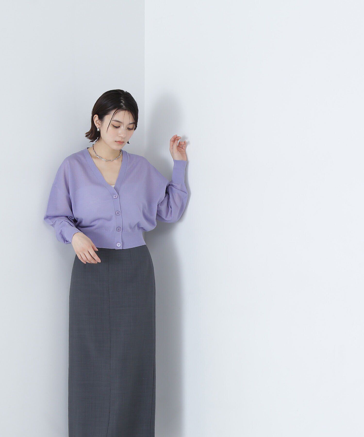  「クロップドシアーカーディガン」|ニット・セーター|